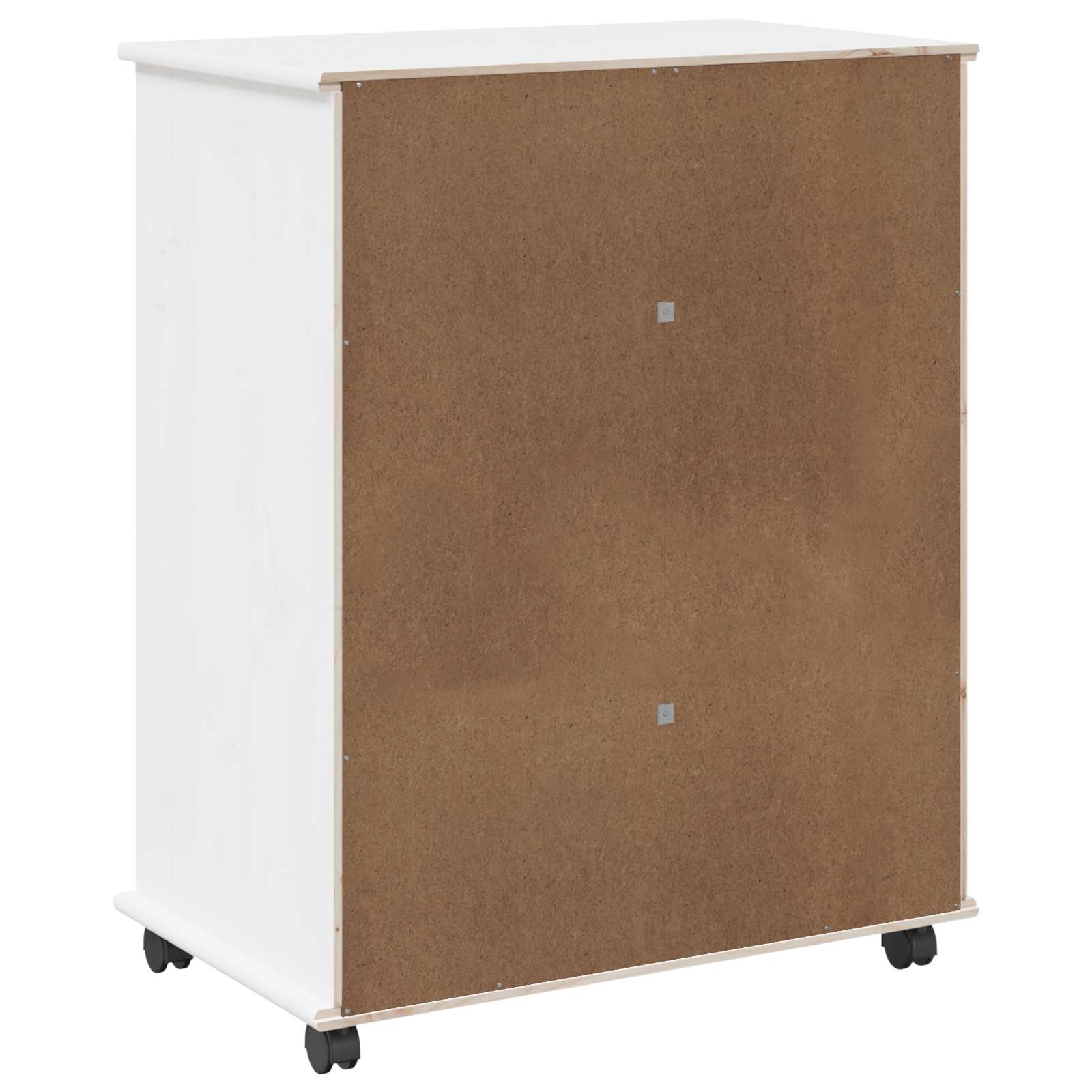 Cabinet roulant Blanc 63,5 x 39 x 79 cm Bois de Pin Massif - XIOS