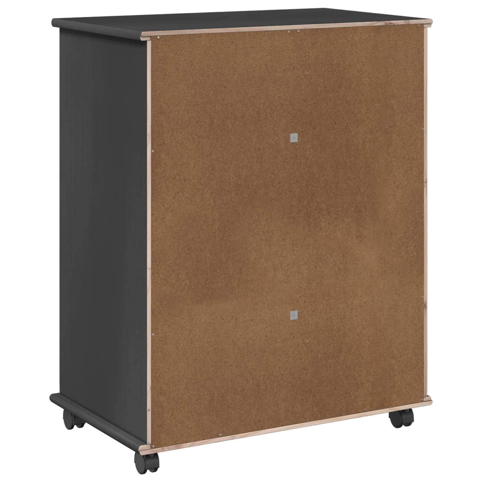 Cabinet roulant Gris 63,5 x 39 x 79 cm Bois de Pin Massif - XIOS