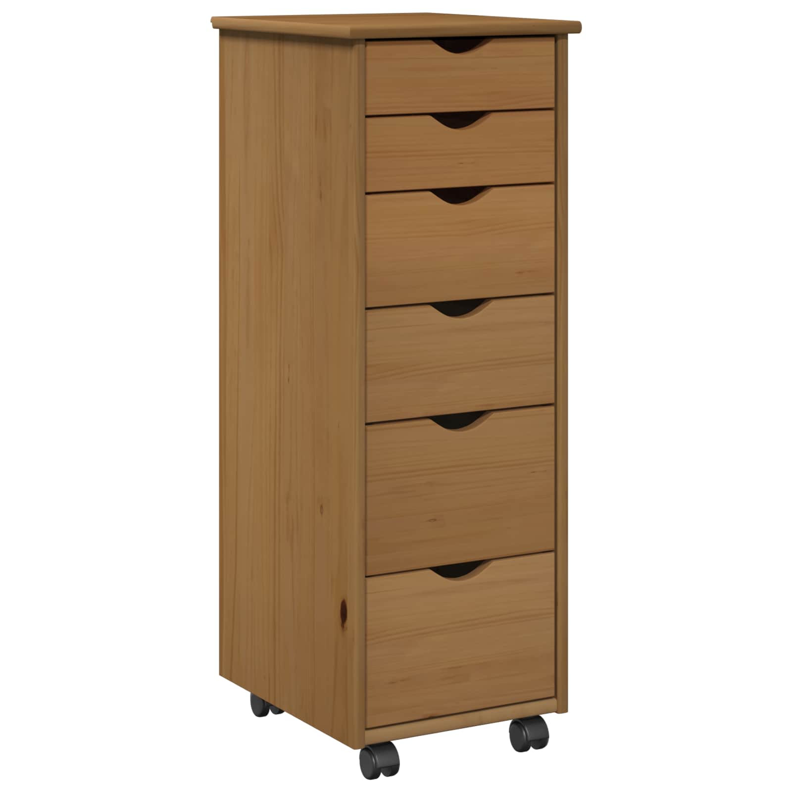 Cabinet roulant avec roue Marron miel 34 x 39 x 93,5 cm - XIOS