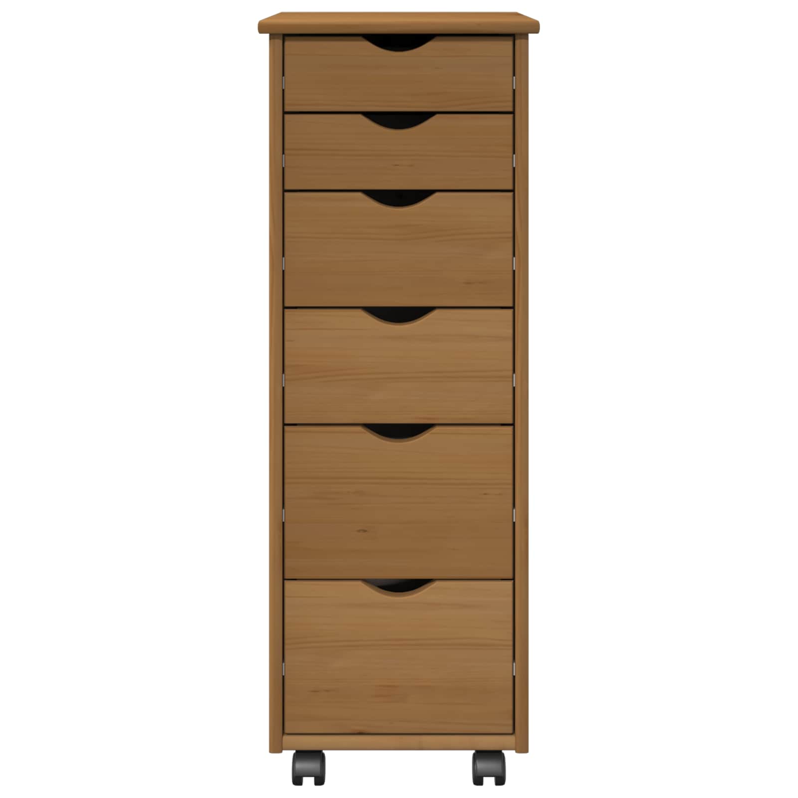 Cabinet roulant avec roue Marron miel 34 x 39 x 93,5 cm - XIOS