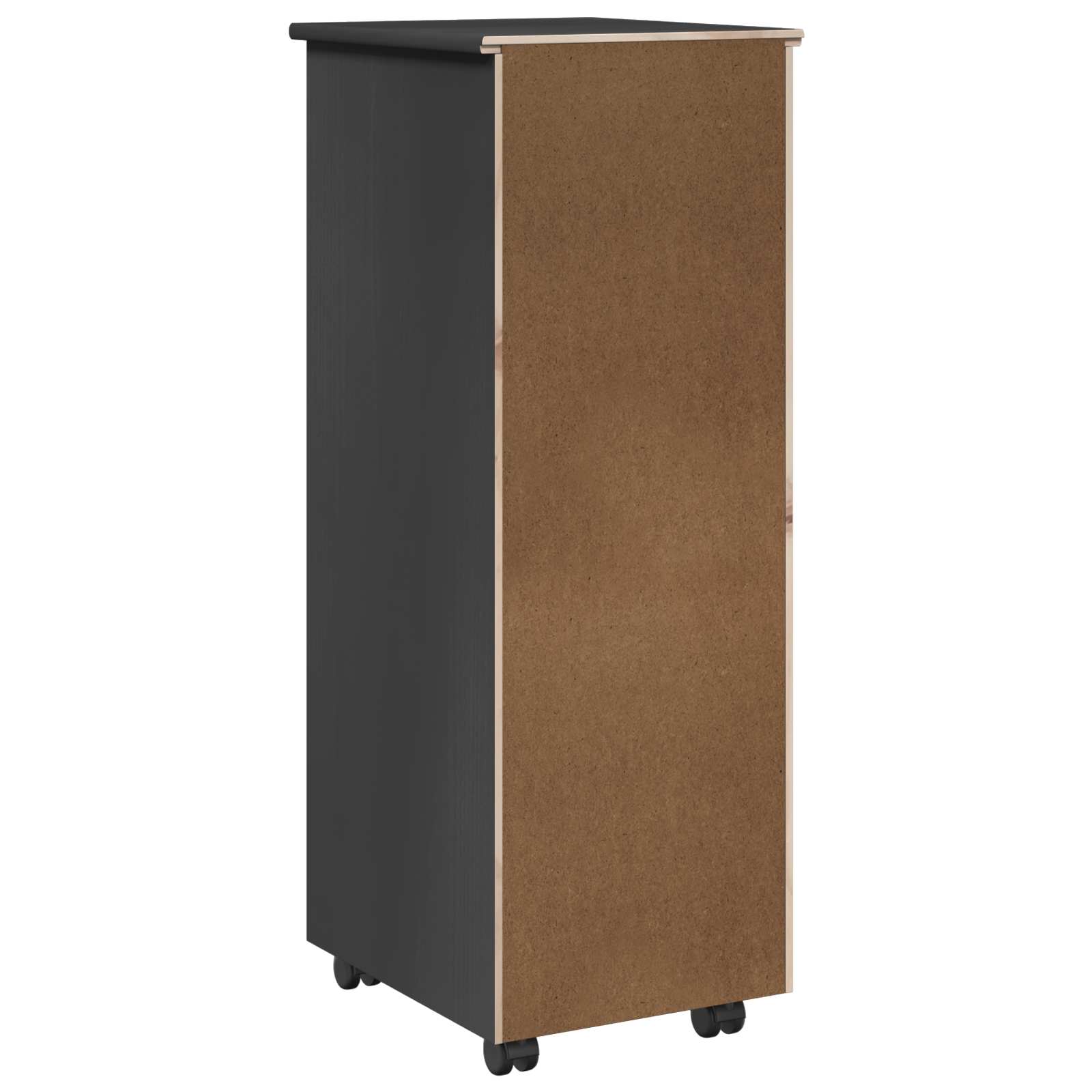 Cabinet roulant Gris 34 x 39 x 93,5 cm Bois de Pin Massif - XIOS