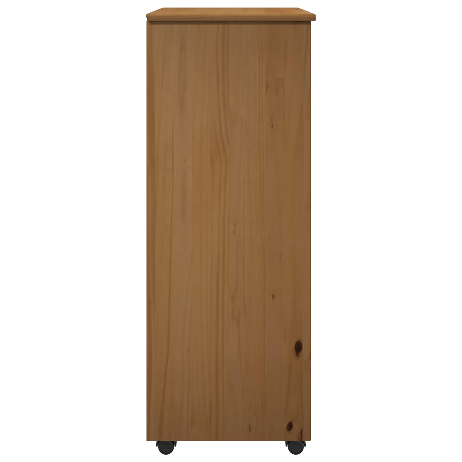 Cabinet roulant Marron miel 53 x 39 x 103 cm Bois de Pin Massif - XIOS
