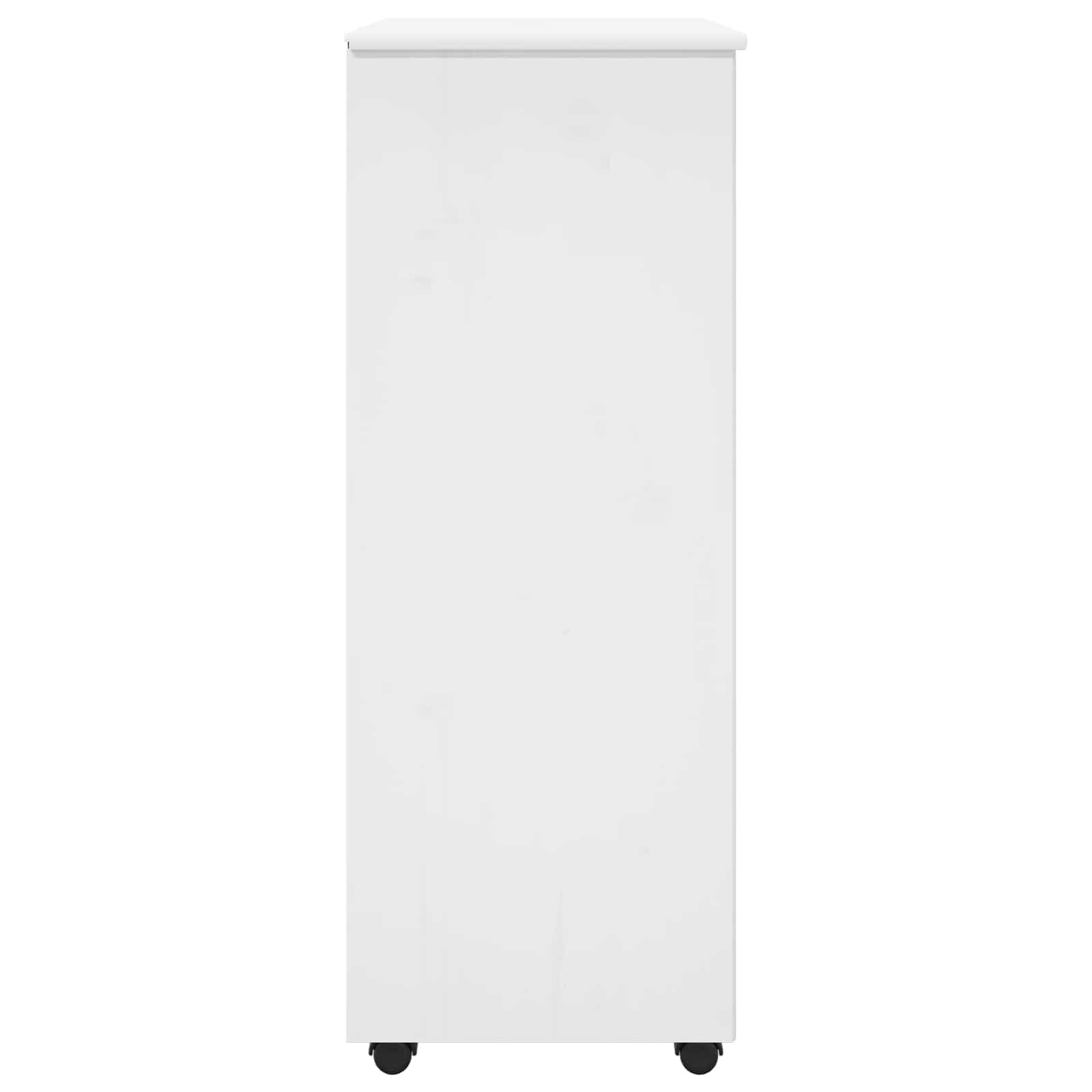 Cabinet roulant Blanc 53 x 39 x 103 cm Bois de Pin Massif - XIOS