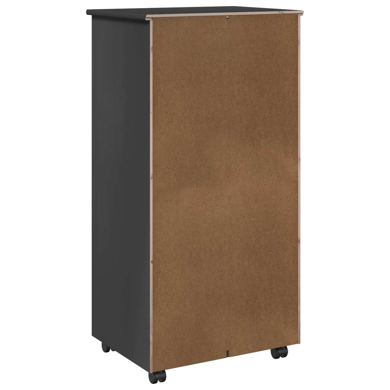 Cabinet roulant Gris 53 x 39 x 103 cm Bois de Pin Massif - XIOS