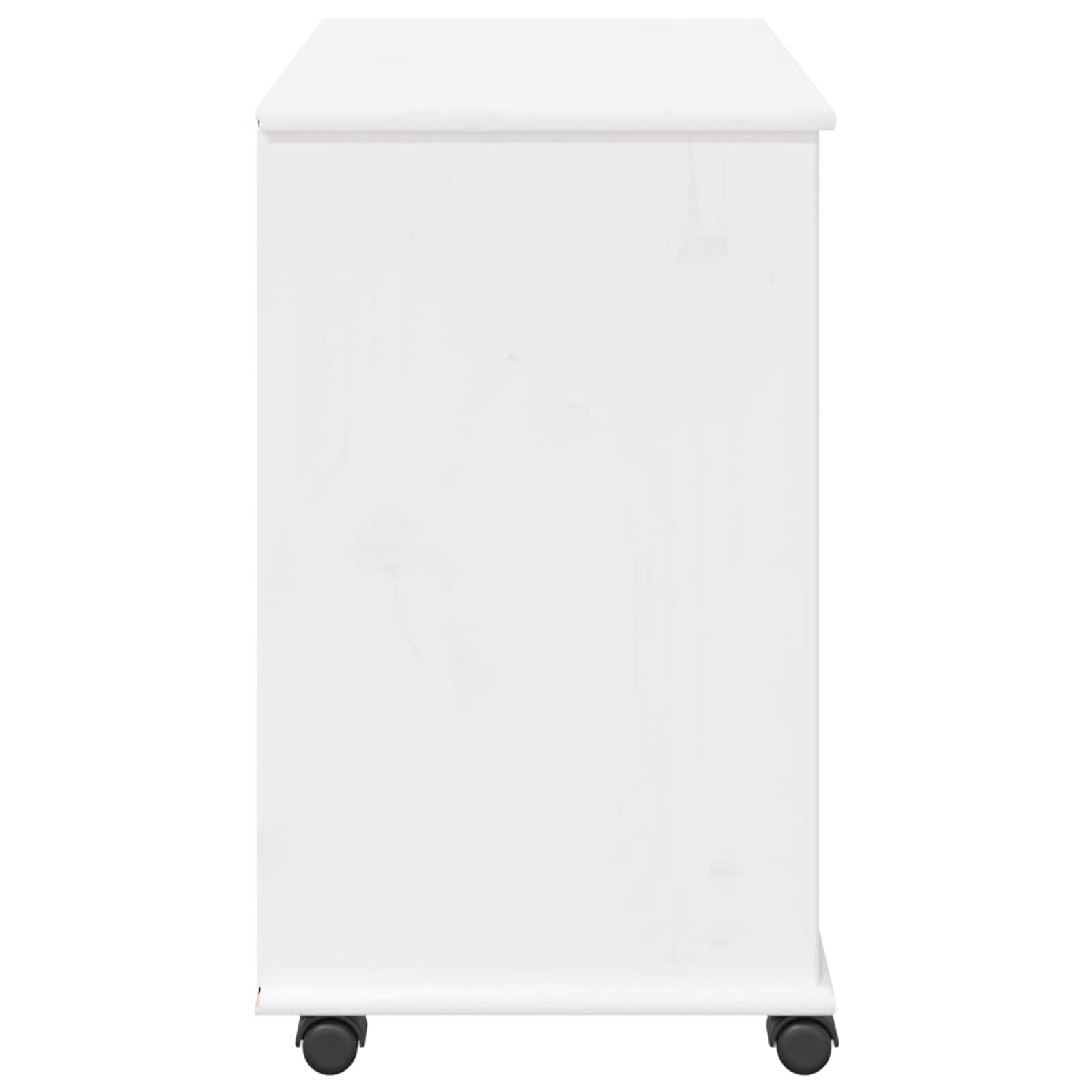 Cabinet roulant Blanc 63,5 x 39 x 65,5 cm Bois de Pin Massif - XIOS