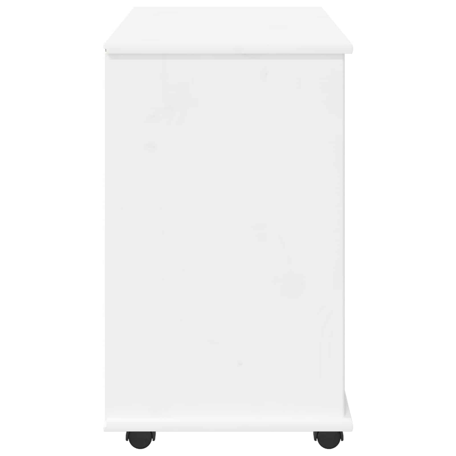 Cabinet roulant Blanc 63,5 x 39 x 65,5 cm Bois de Pin Massif - XIOS
