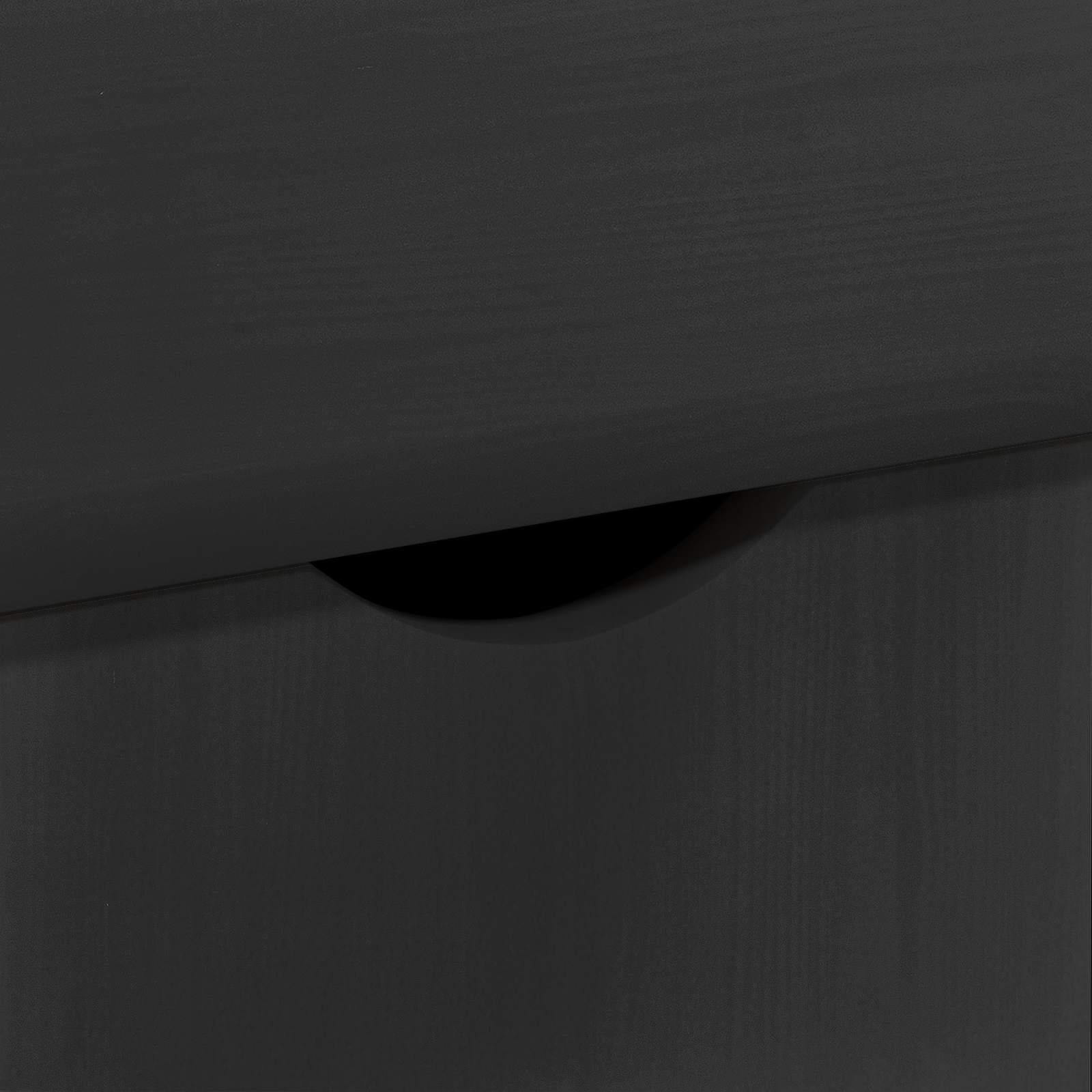 Cabinet roulant Noir 100 x 39 x 65,5 cm Bois de Pin Massif - XIOS
