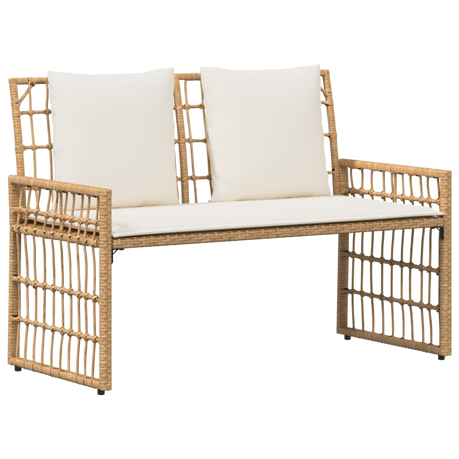 Ensemble de meubles d'extérieur 4 pcs Blanc Naturel et Crème - XIOS