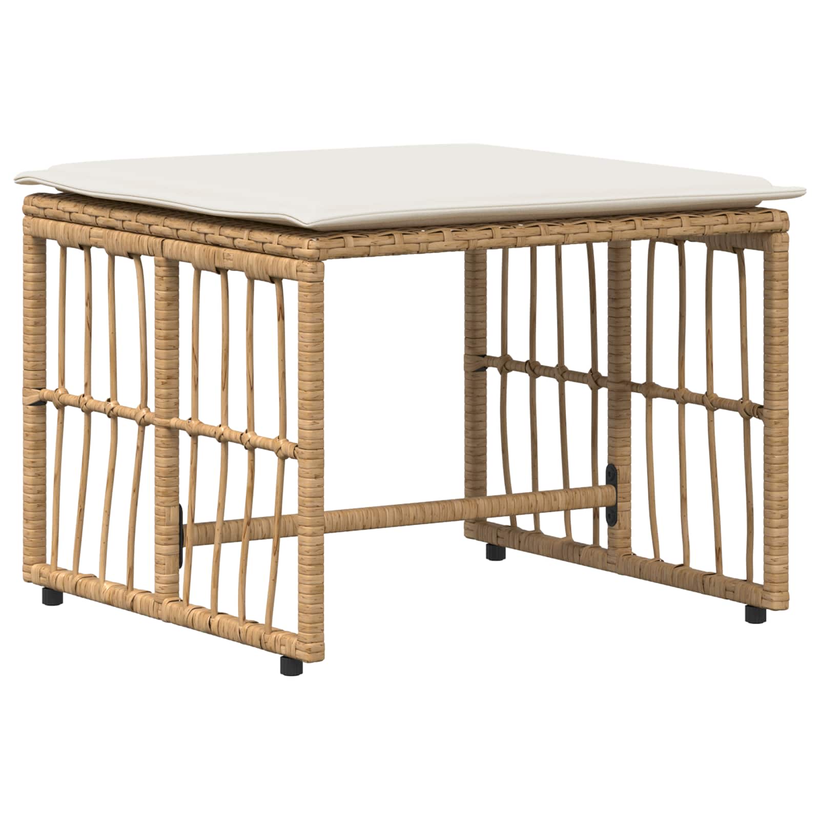 Ensemble de meubles d'extérieur 5 pcs Blanc Naturel et Crème - XIOS