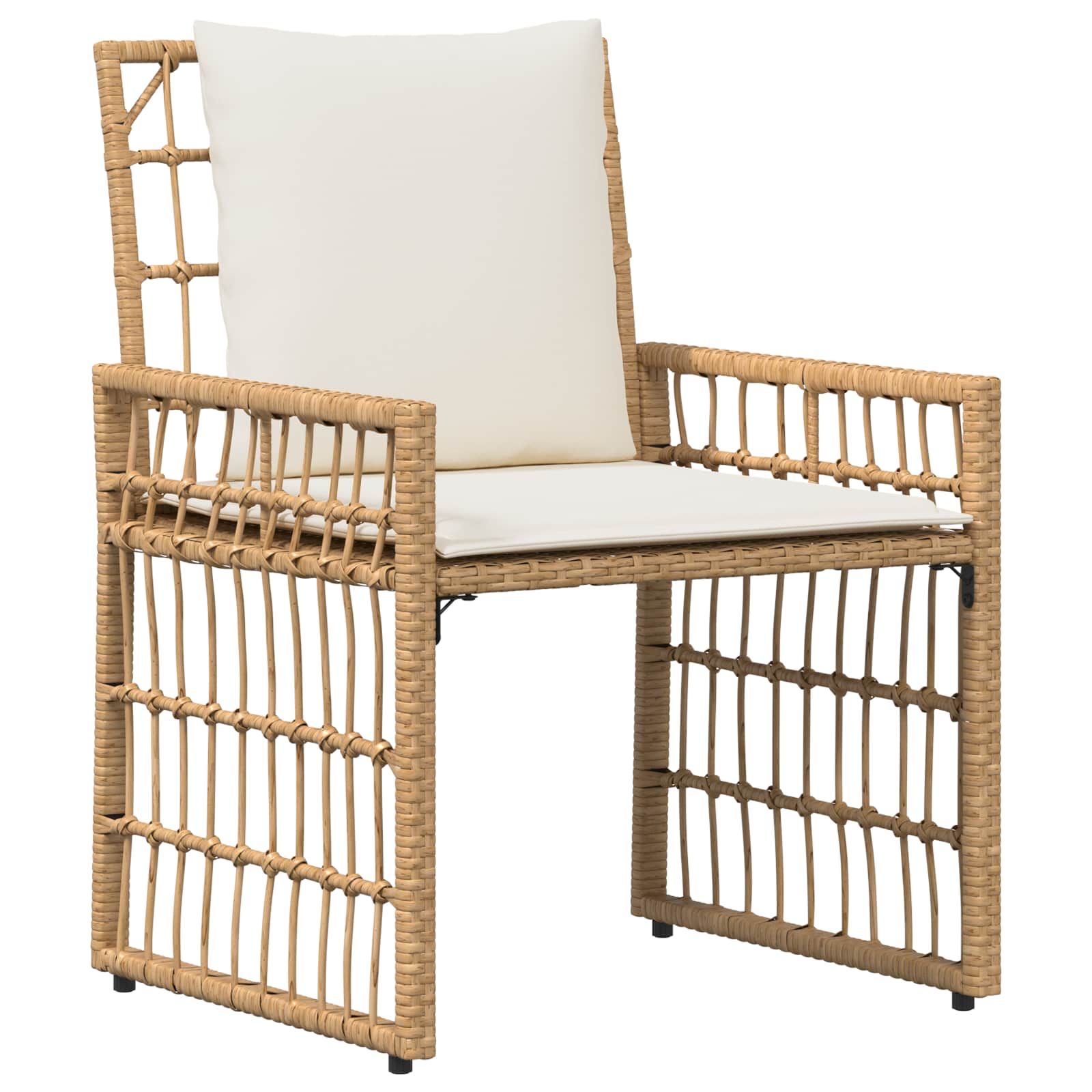 Ensemble de meubles d'extérieur 3 pcs Blanc Naturel et Crème - XIOS