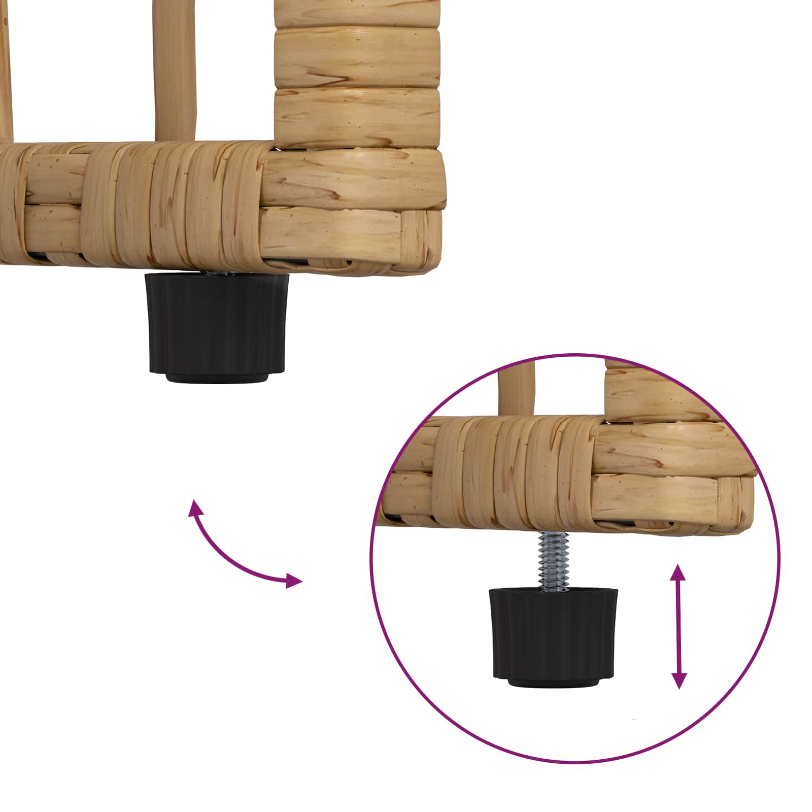 Ensemble de meubles d'extérieur 3 pcs Blanc Naturel et Crème - XIOS