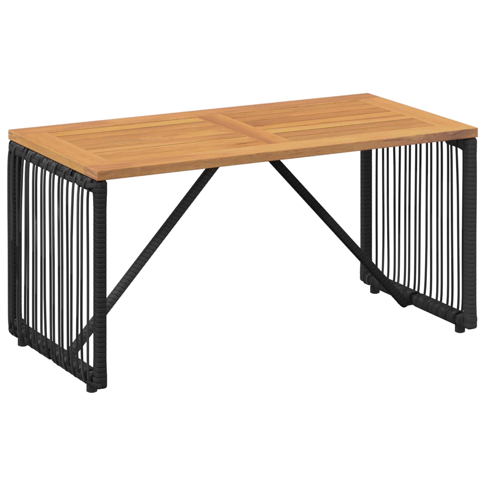 Ensemble de meubles d'extérieur 4 pcs Noir et blanc crème - XIOS