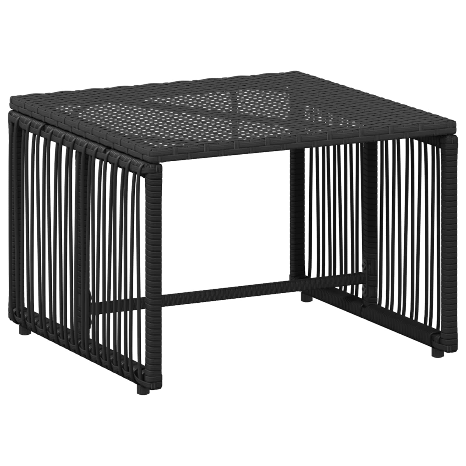 Ensemble de meubles d'extérieur 11 pcs Noir et blanc crème - XIOS