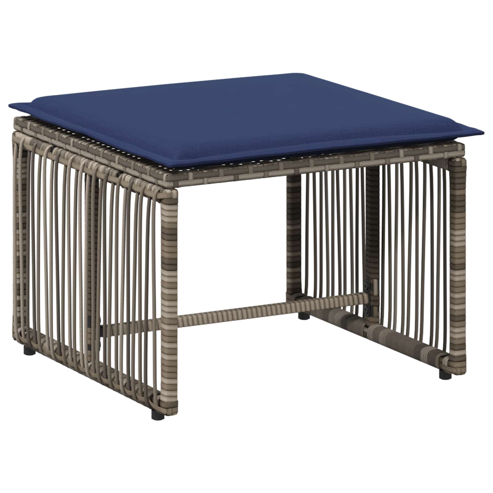 Ensemble de meubles d'extérieur 11 pcs Gris et bleu marine - XIOS