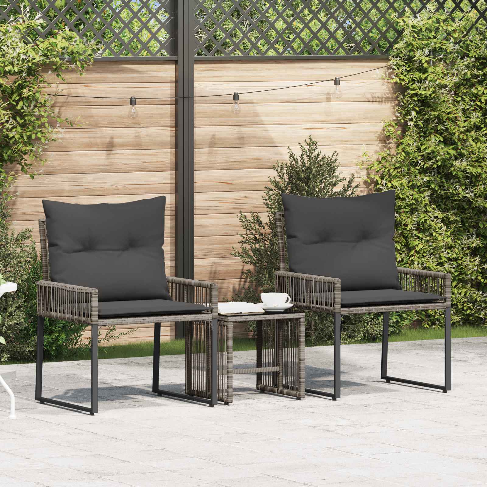 Ensemble de meubles d'extérieur 7 pcs Gris et Gris foncé - XIOS