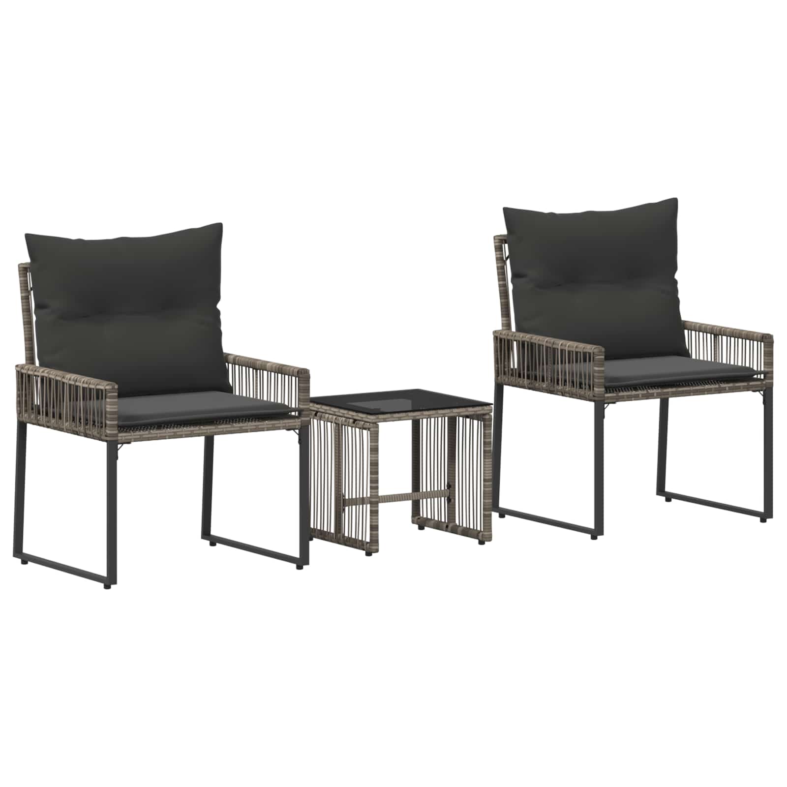 Ensemble de meubles d'extérieur 7 pcs Gris et Gris foncé - XIOS