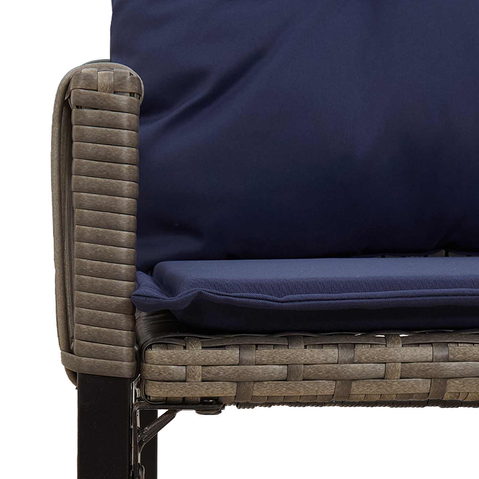 Ensemble de meubles d'extérieur 7 pcs Gris et bleu marine - XIOS