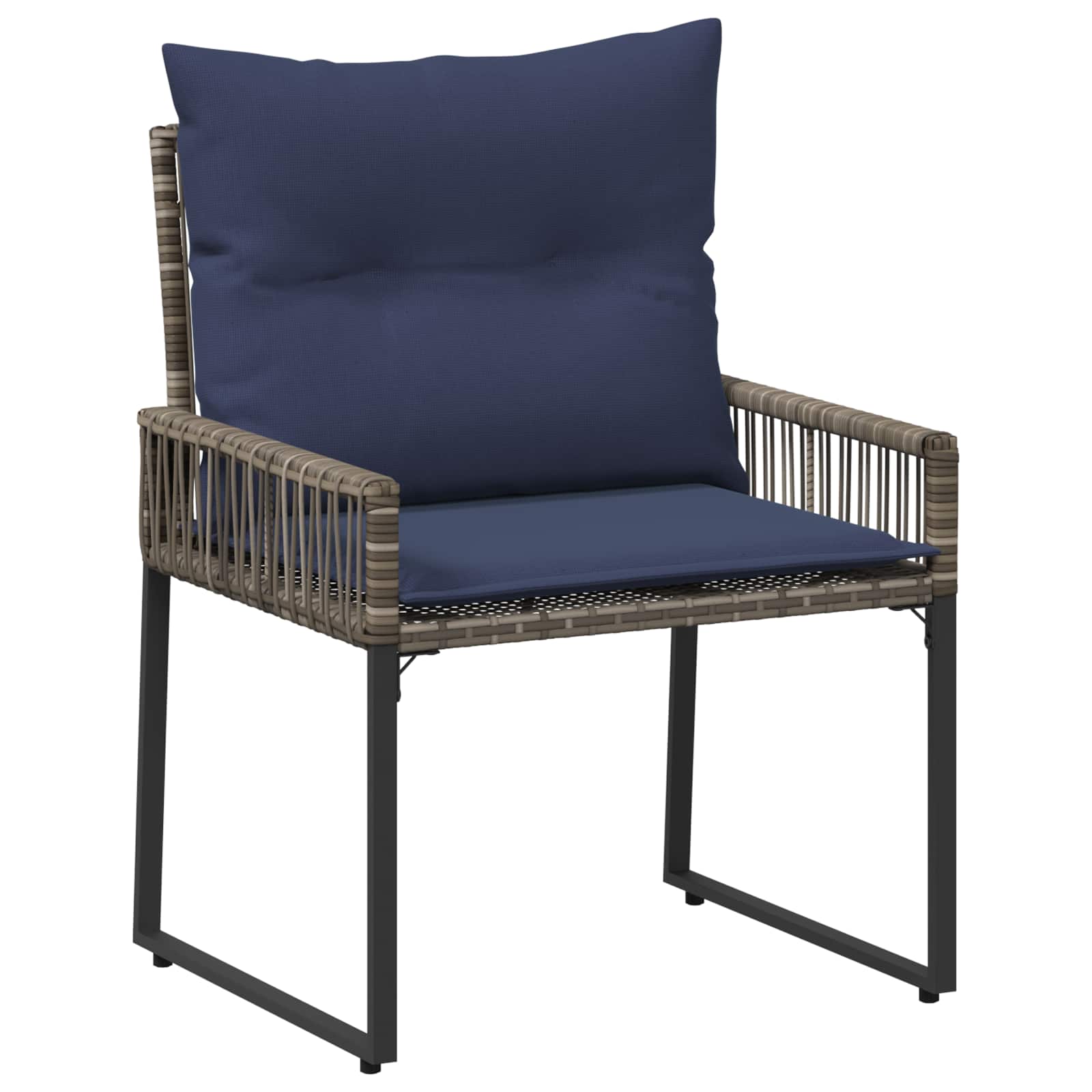 Ensemble de meubles d'extérieur 7 pcs Gris et bleu marine - XIOS