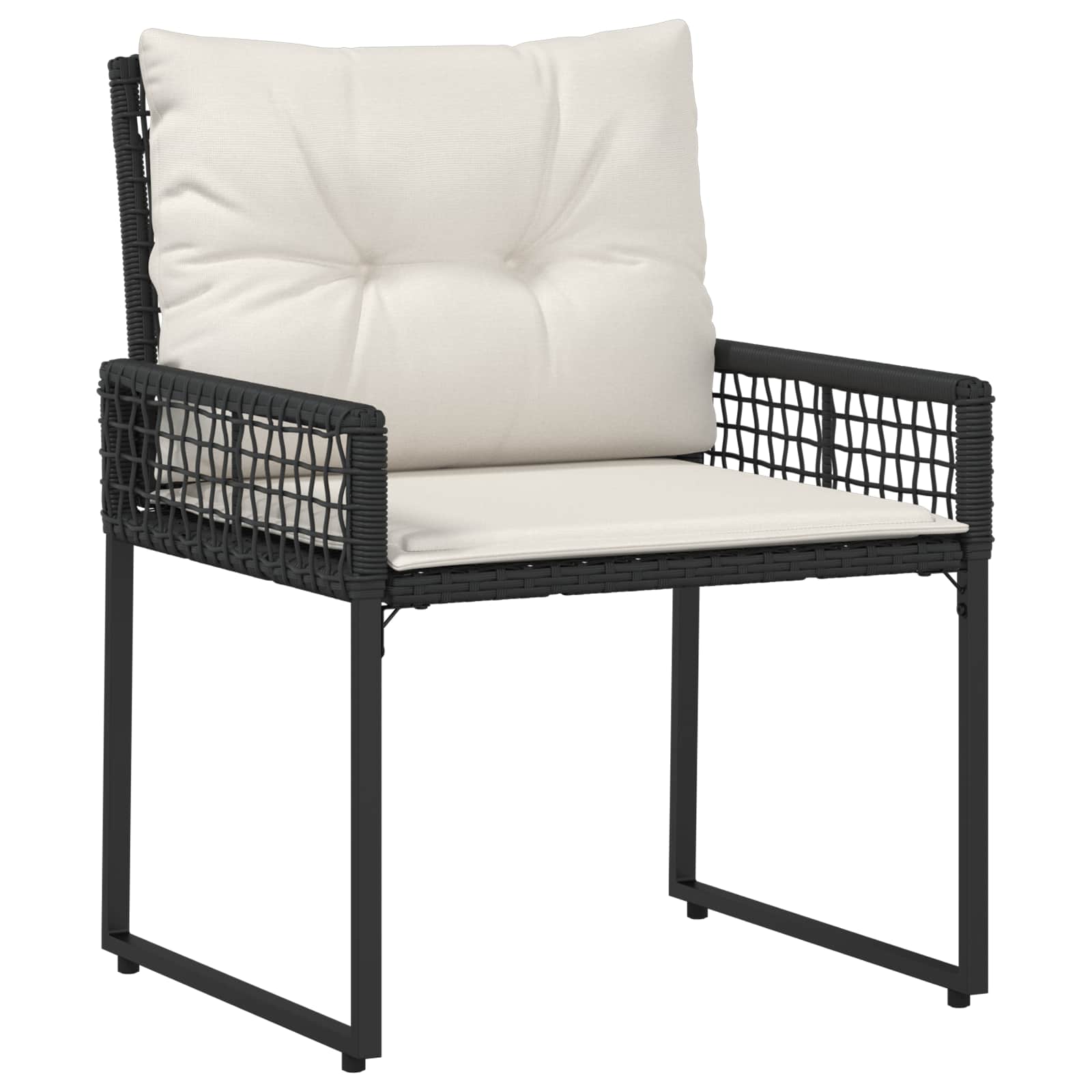 Ensemble de meubles d'extérieur 5 pcs Noir et Blanc - XIOS