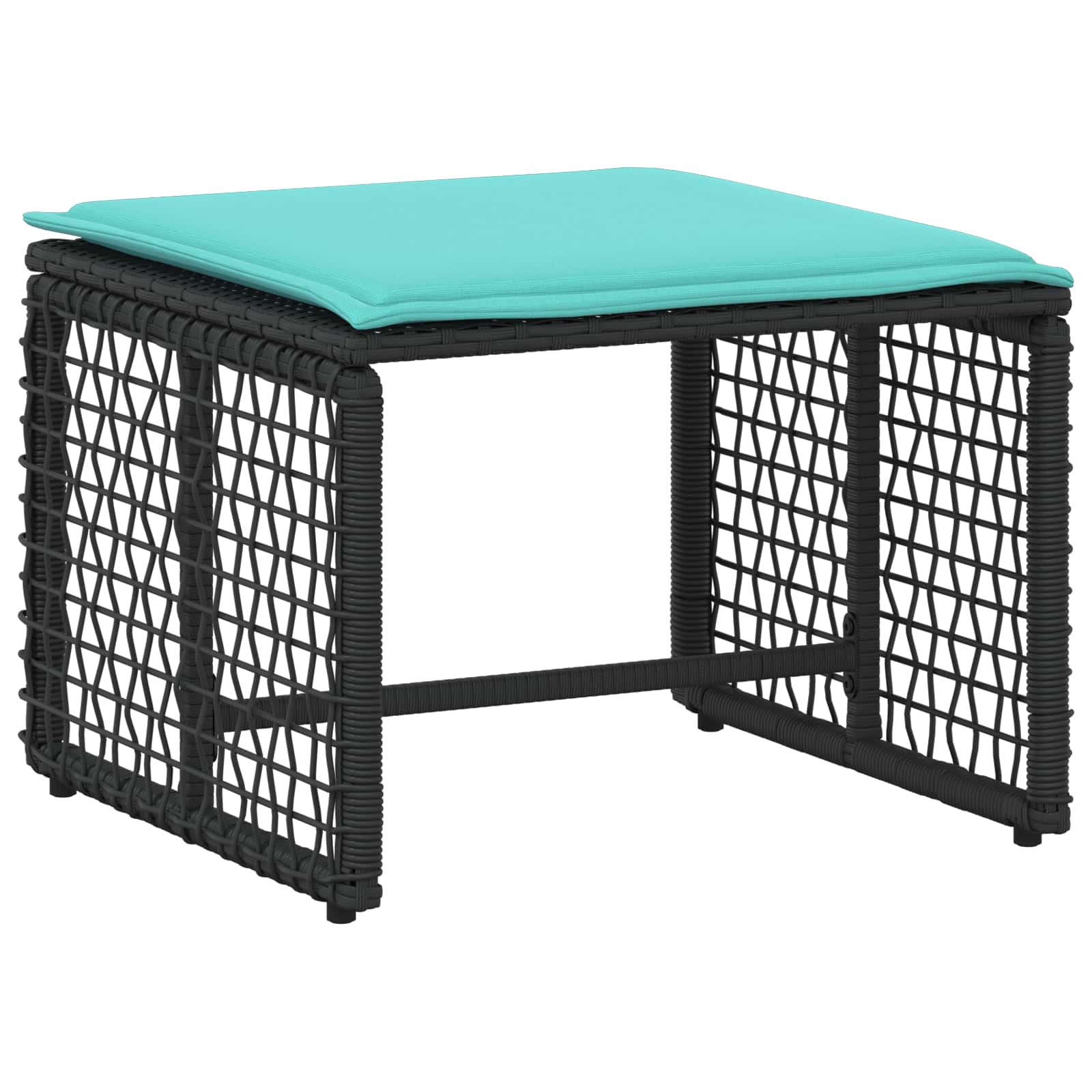Ensemble de meubles d'extérieur 5 pcs Noir et turquoise - XIOS