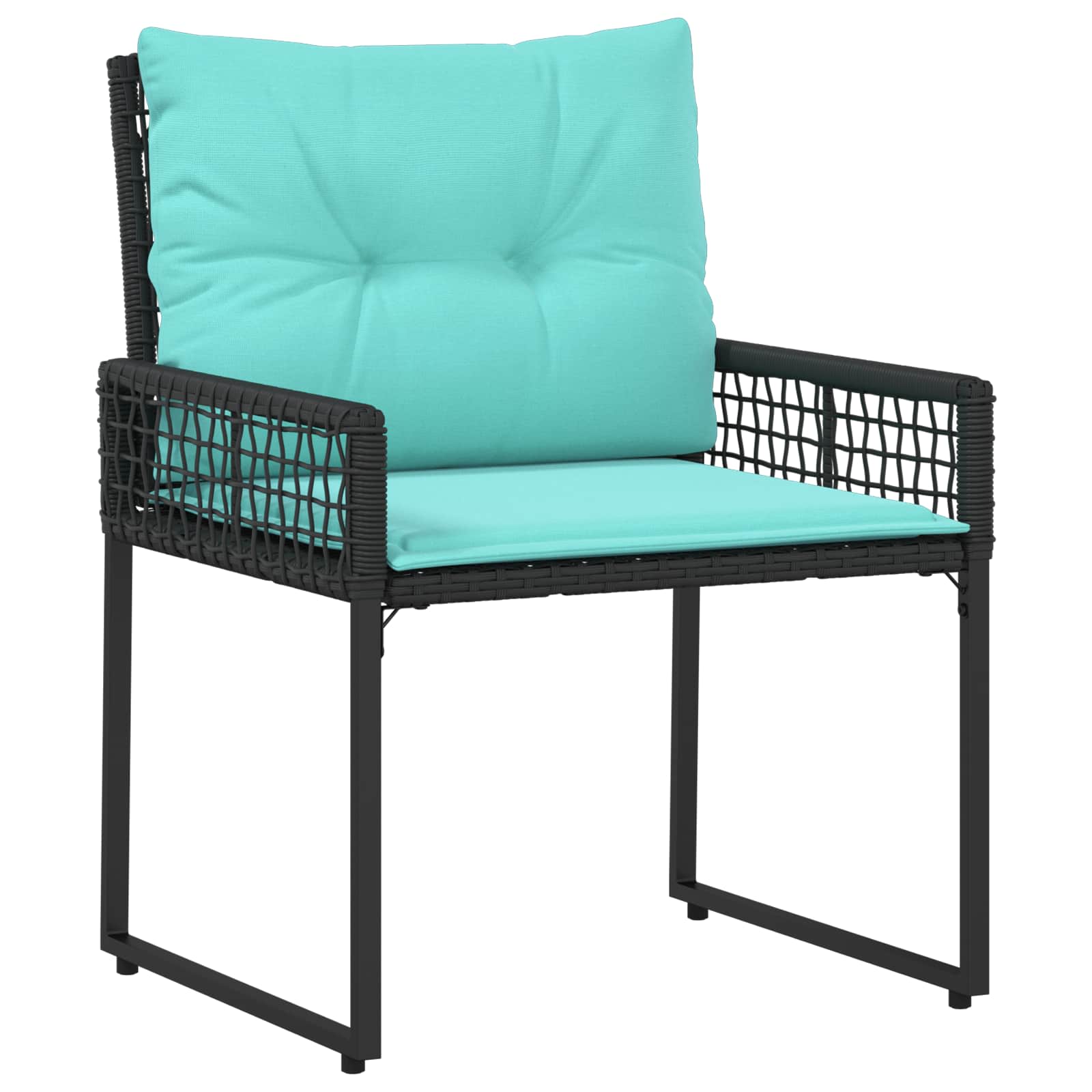Ensemble de meubles d'extérieur 5 pcs Noir et turquoise - XIOS