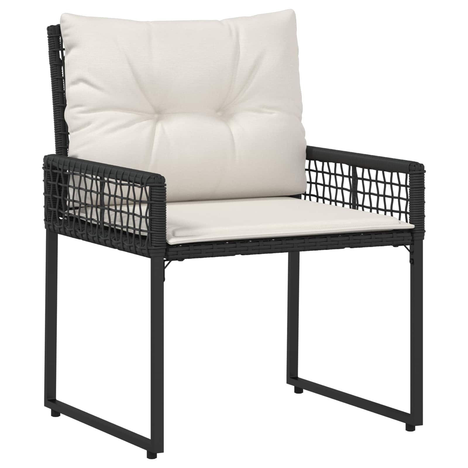 Ensemble de meubles d'extérieur 3 pcs Noir et Blanc - XIOS