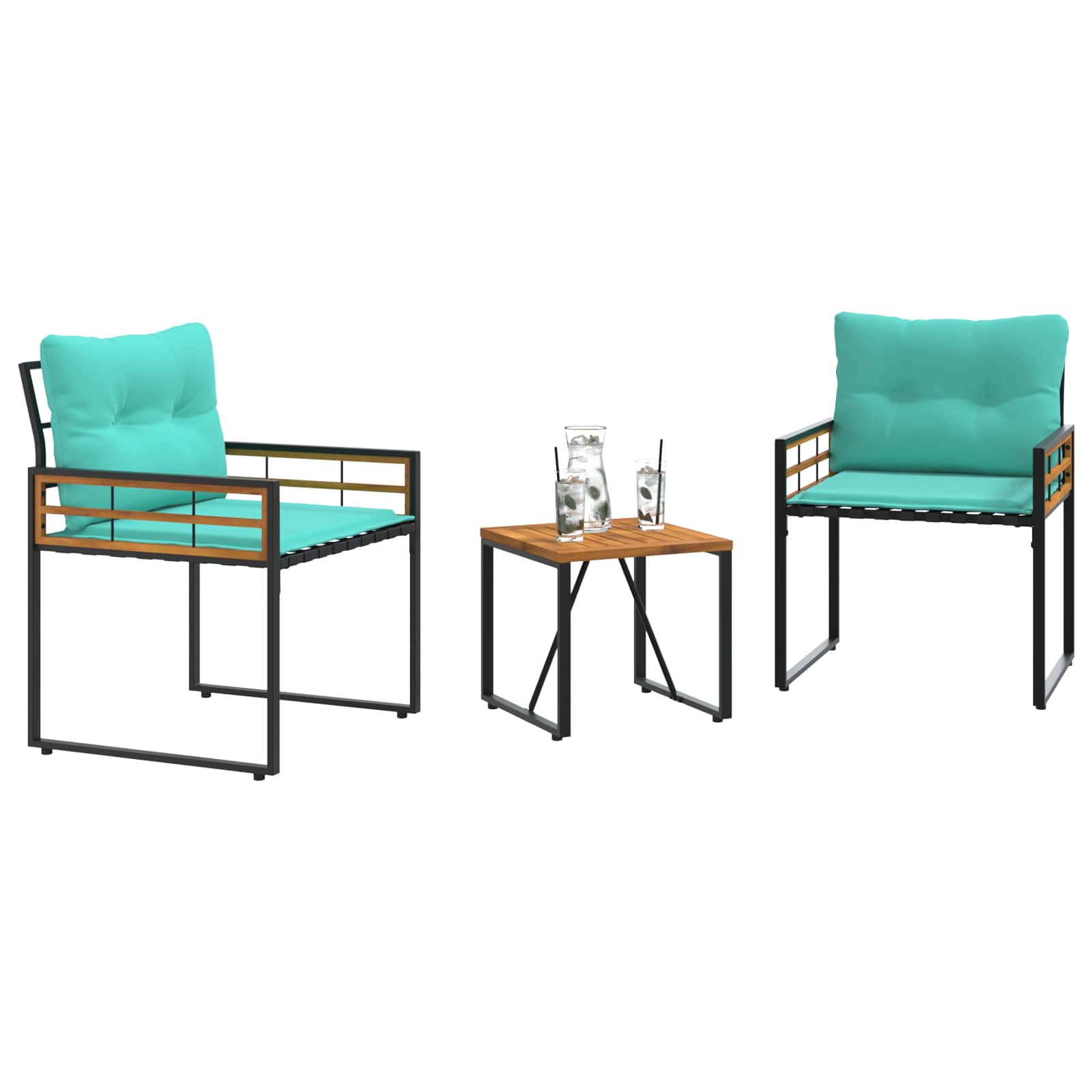 Ensemble de meubles d'extérieur avec coussin 3 pcs Turquoise - XIOS