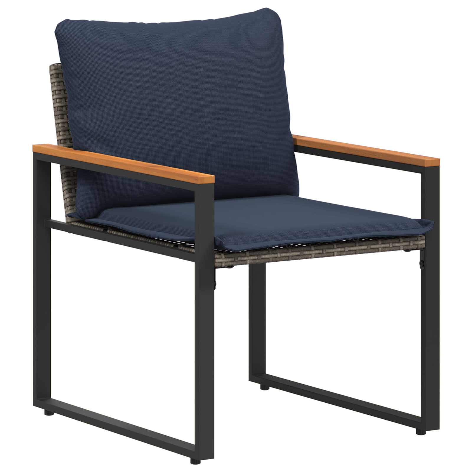 Ensembles de meubles 3 pcs Gris et bleu marine Rotin - XIOS