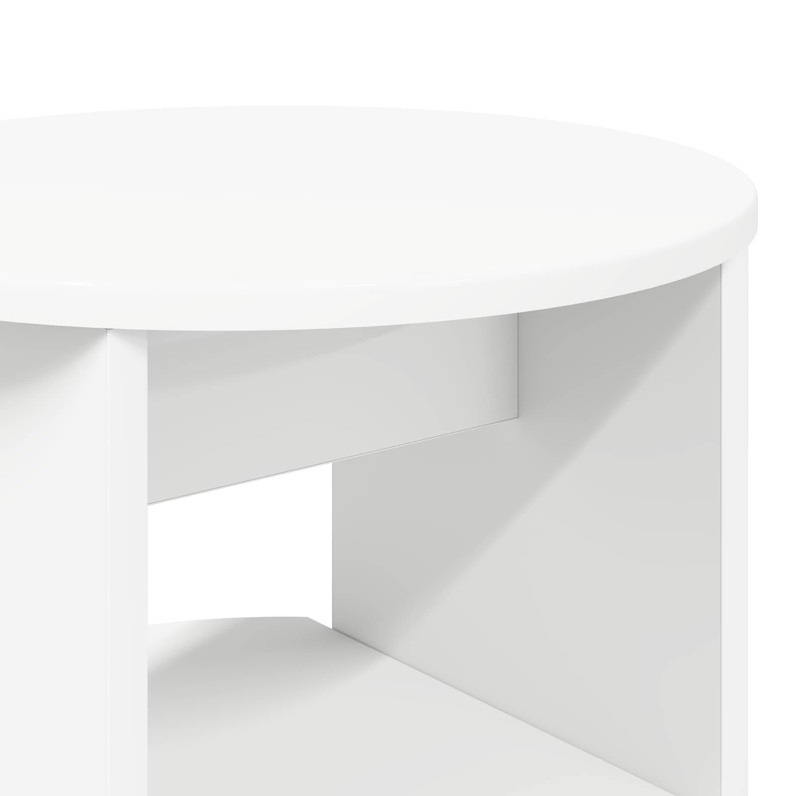 Meuble d'appoint 2 pcs Blanc Ø40 x 50 cm Bois d’ingénierie - XIOS