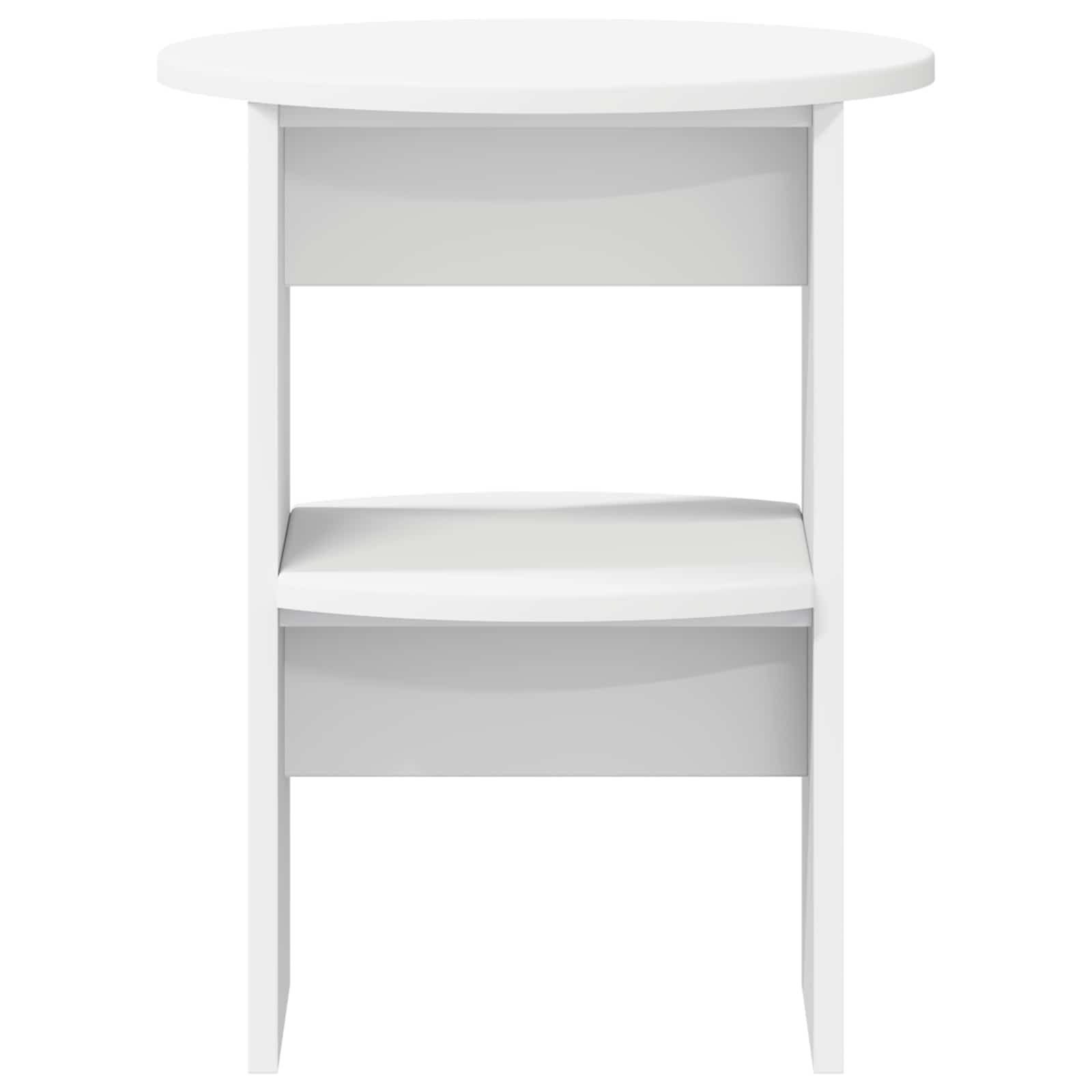 Meuble d'appoint 2 pcs Blanc Ø40 x 50 cm Bois d’ingénierie - XIOS