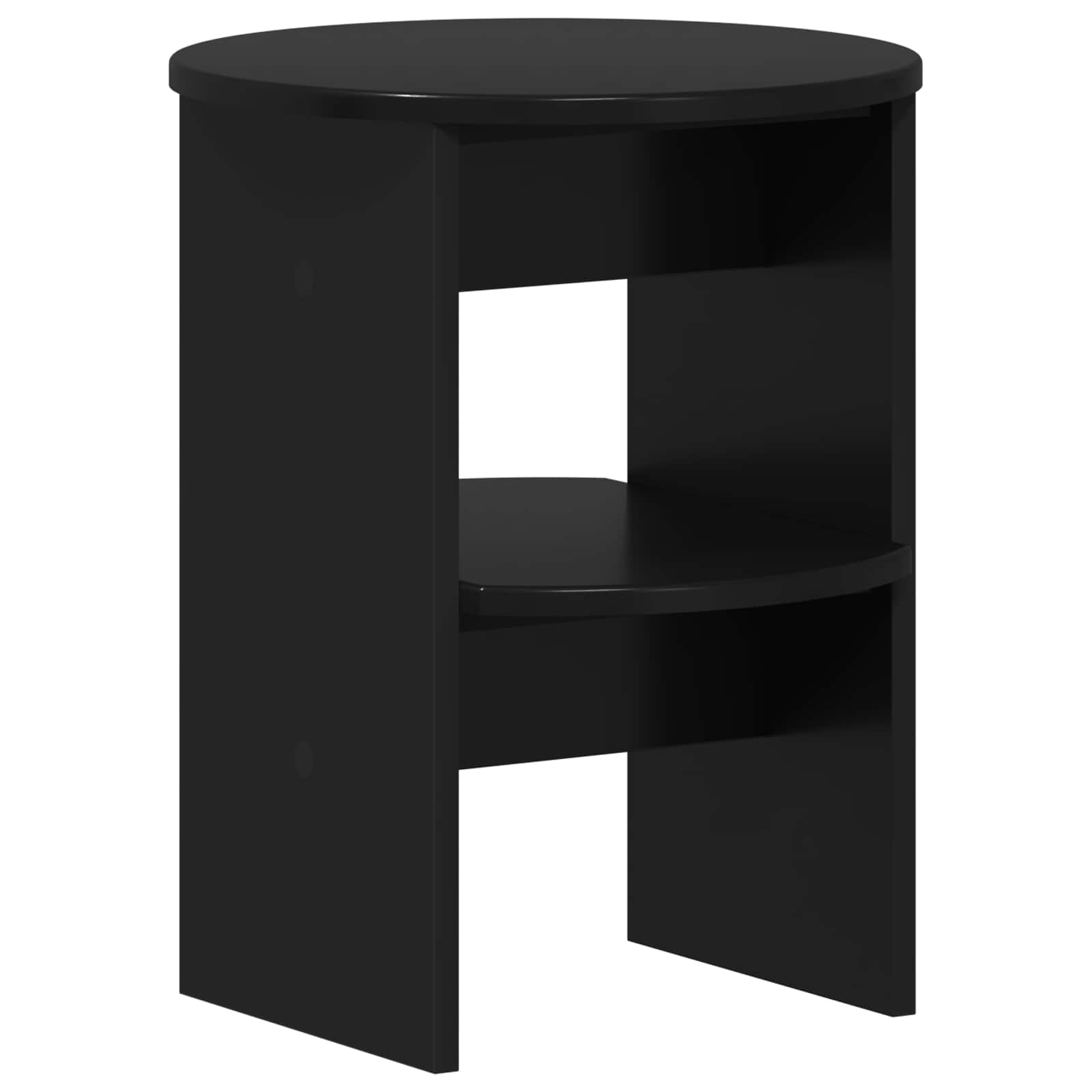 Meuble d'appoint 2 pcs Noir Ø40 x 50 cm Bois d’ingénierie - XIOS