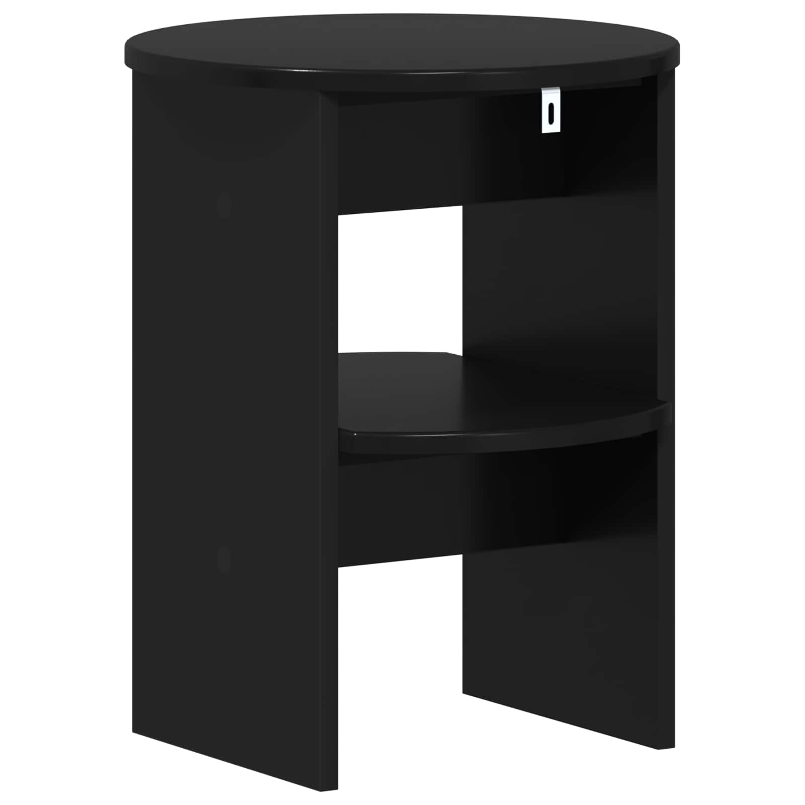 Meuble d'appoint 2 pcs Noir Ø40 x 50 cm Bois d’ingénierie - XIOS