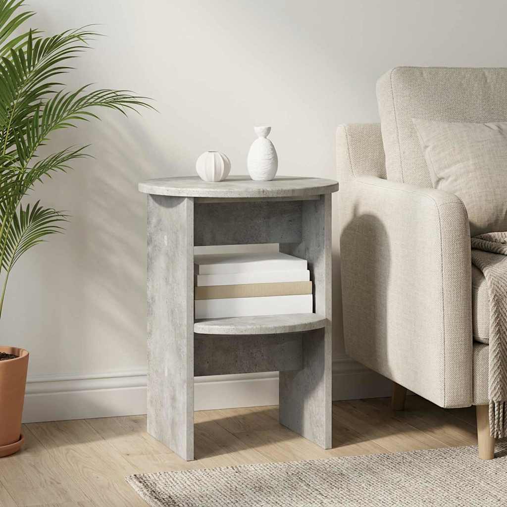 Meuble d'appoint 2 pcs Gris Béton Ø40 x 50 cm Bois d’ingénierie - XIOS