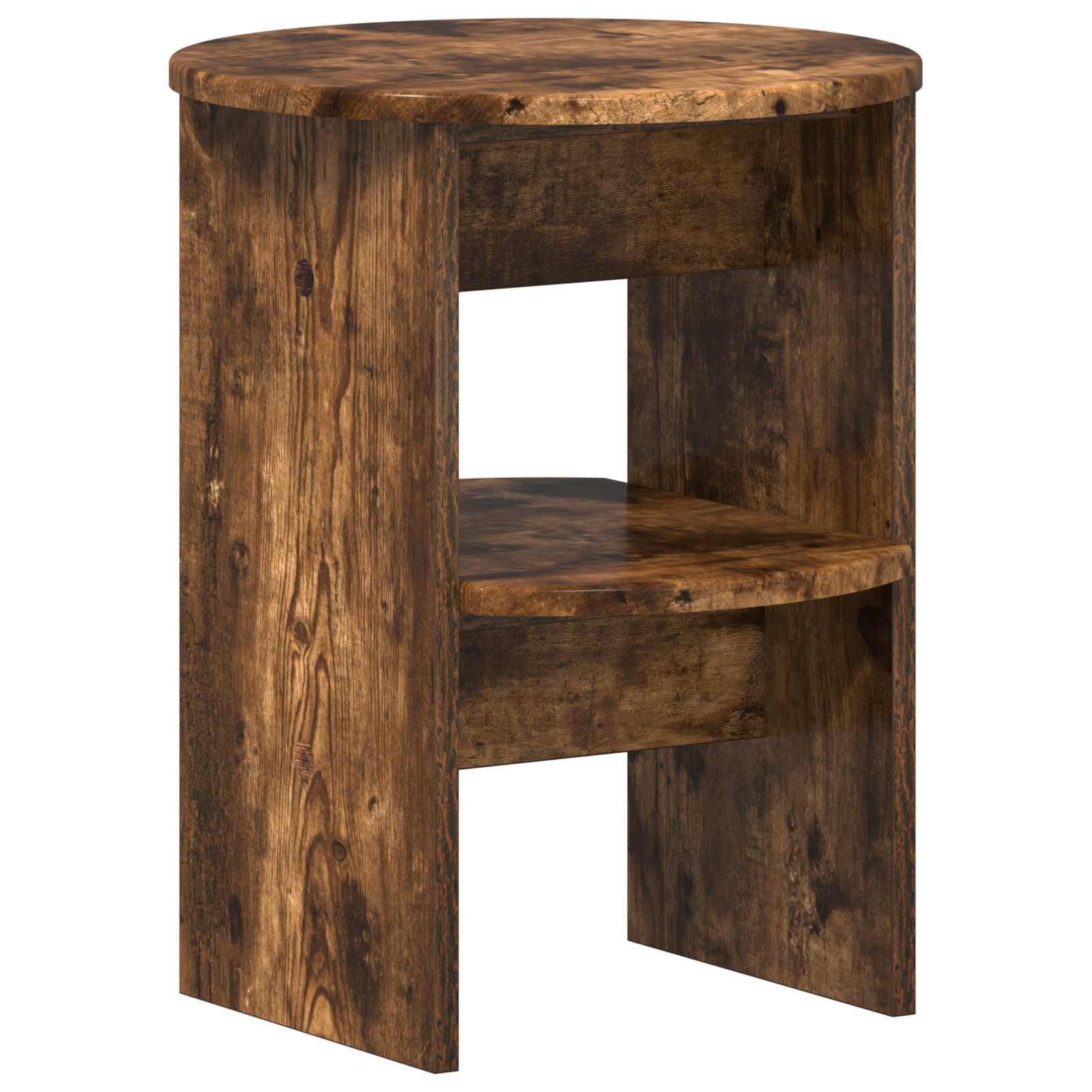 Meuble d'appoint 2 pcs Chêne Fumé Ø40 x 50 cm Bois d’ingénierie - XIOS