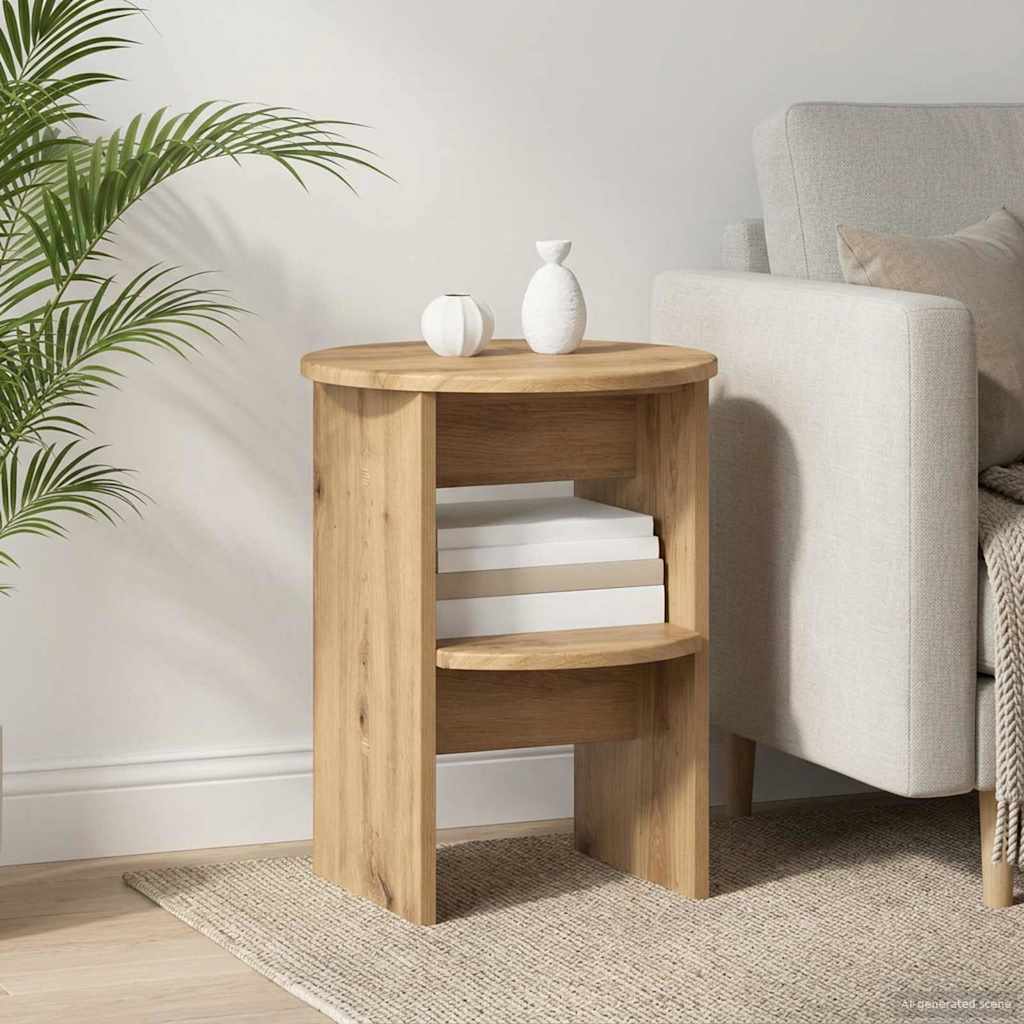 Meuble d'appoint 2 pcs Chêne Artisanal Ø40 x 50 cm - XIOS