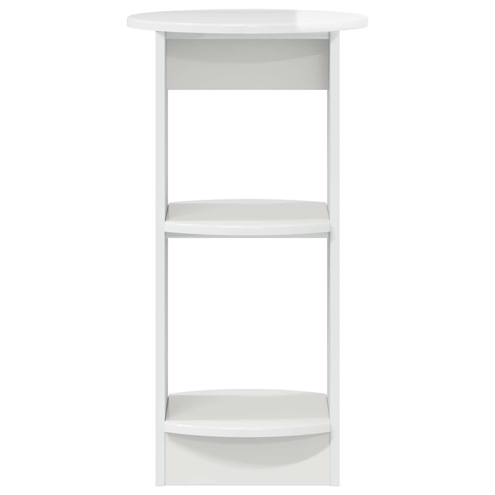 Meuble d'appoint Blanc Brillant Bois d’ingénierie - XIOS