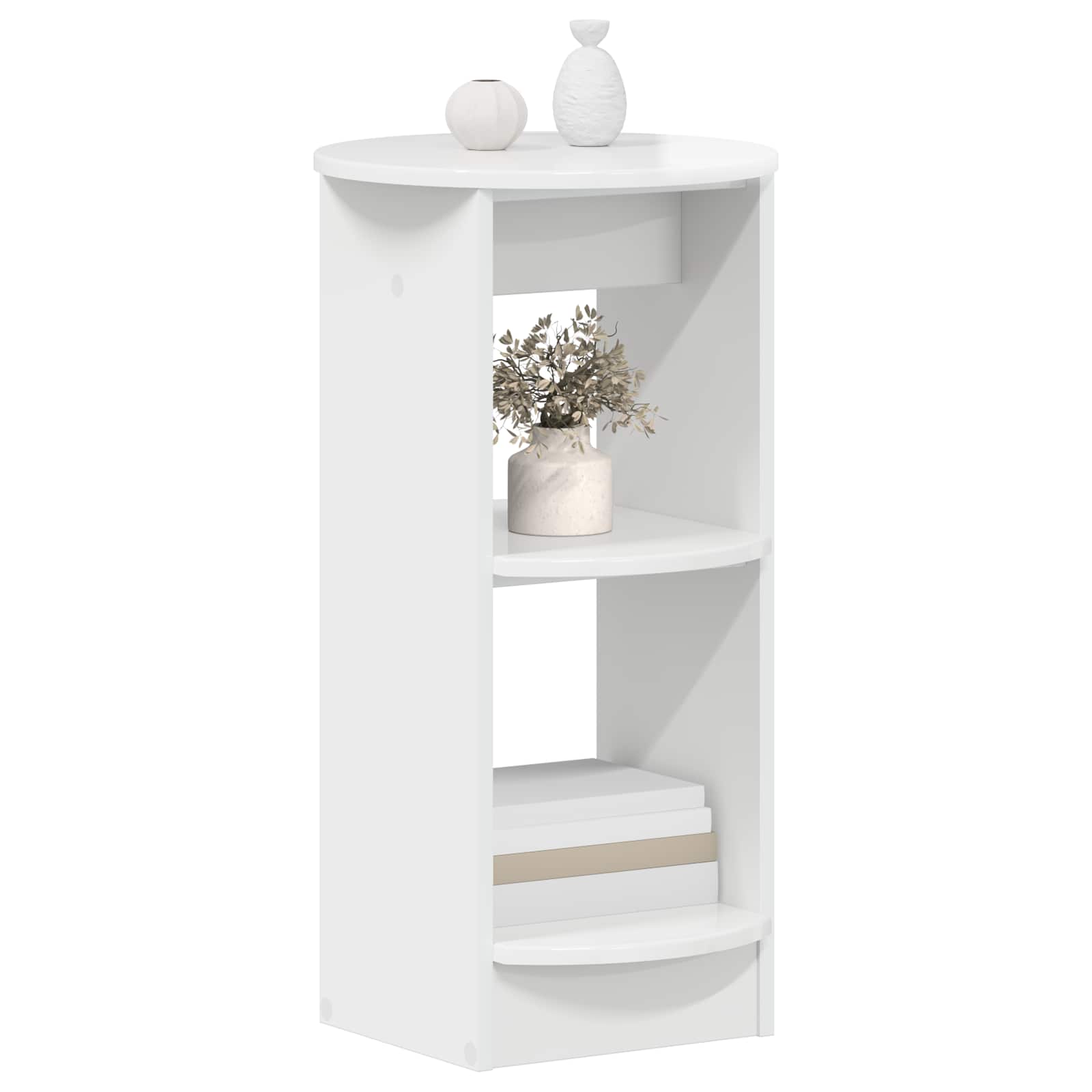 Meuble d'appoint Blanc Brillant Bois d’ingénierie - XIOS