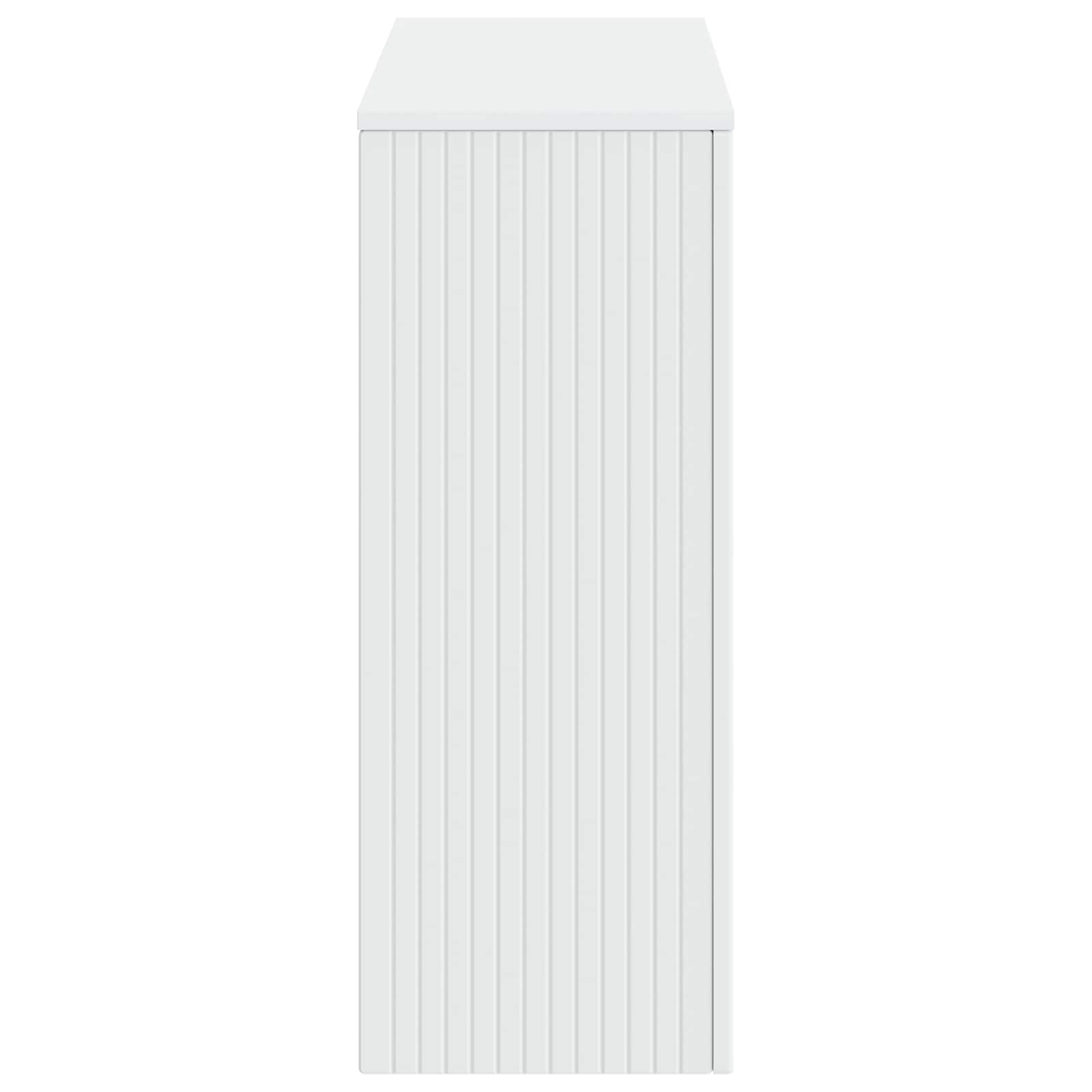 Table console Rayé Blanc 101 x 29 x 74 cm Bois d’ingénierie - XIOS