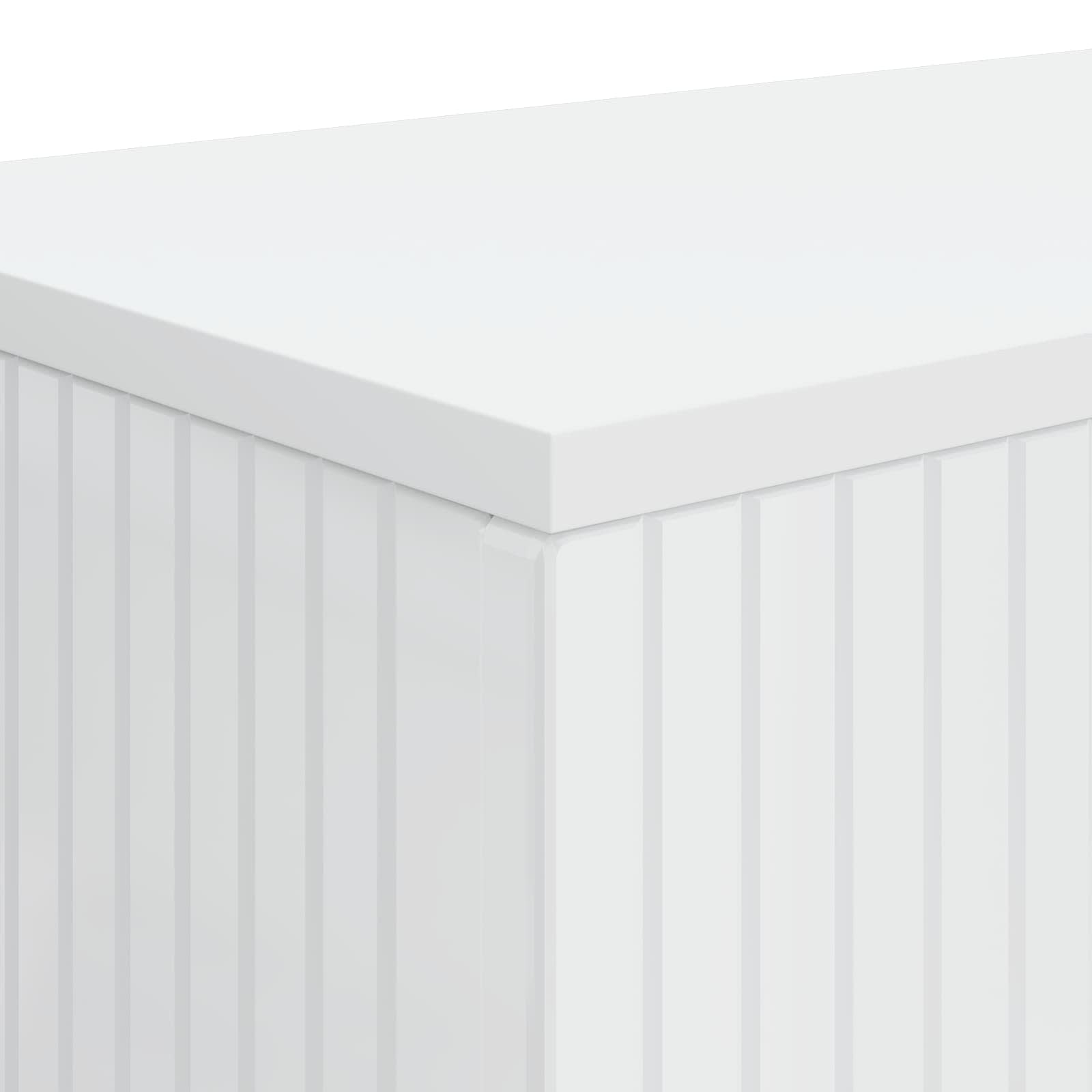 Table console Blanc Brillant 101 x 29 x 74 cm Bois d’ingénierie - XIOS