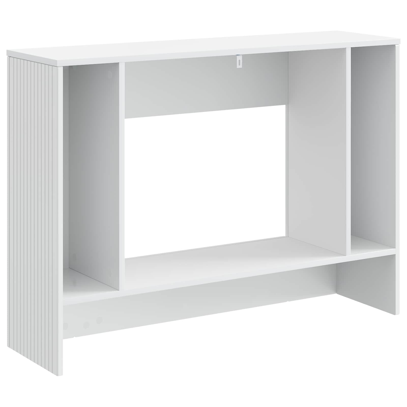 Table console Blanc Brillant 101 x 29 x 74 cm Bois d’ingénierie - XIOS