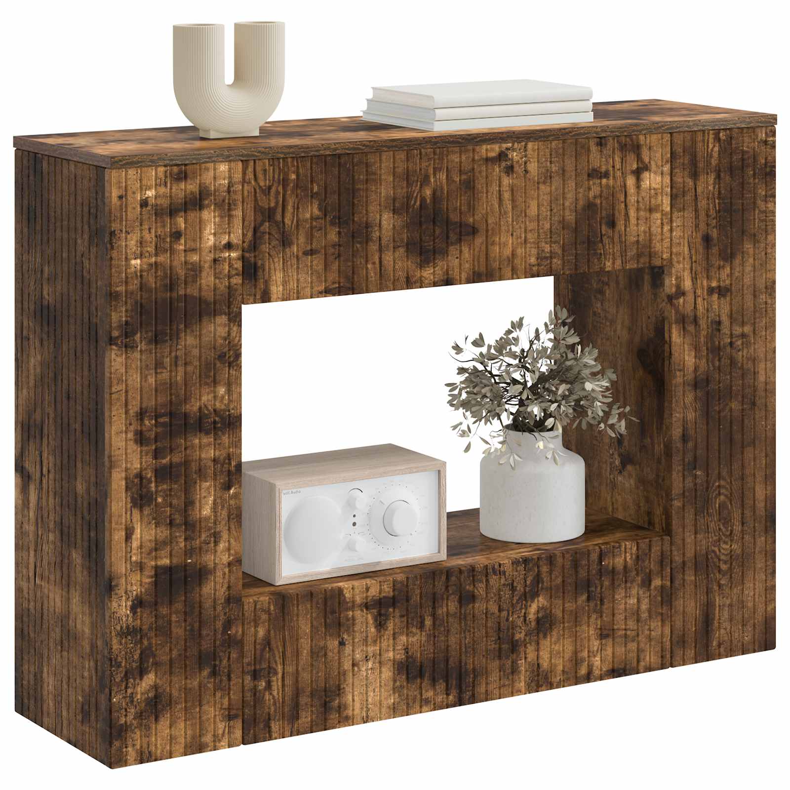 Table console Chêne Fumé 101 x 29 x 74 cm Bois d’ingénierie - XIOS