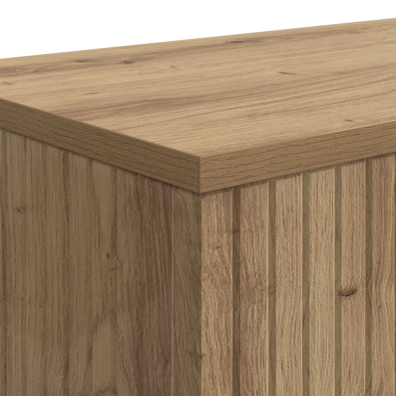 Table console Rayé Chêne Artisanal 101 x 29 x 74 cm - XIOS