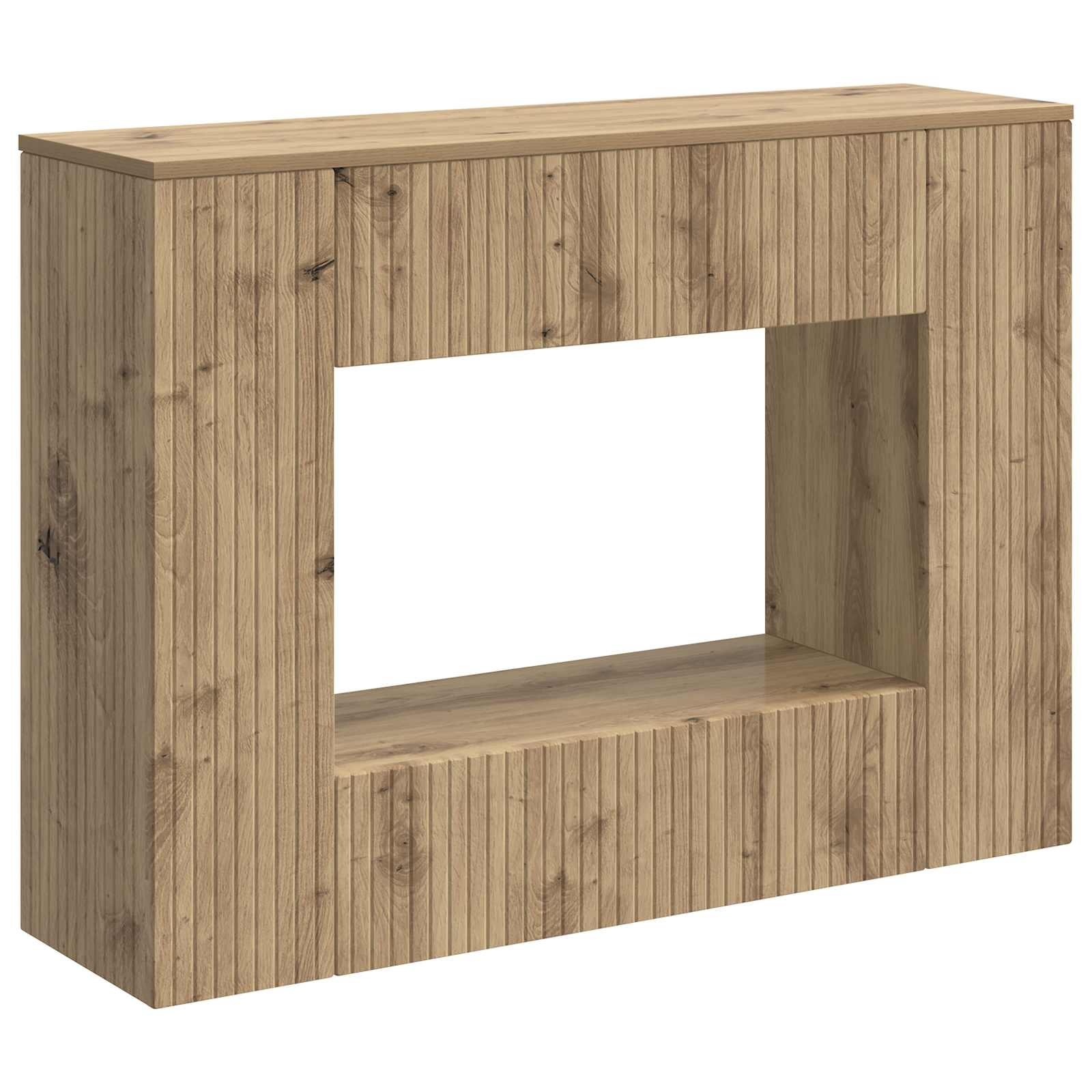 Table console Rayé Chêne Artisanal 101 x 29 x 74 cm - XIOS
