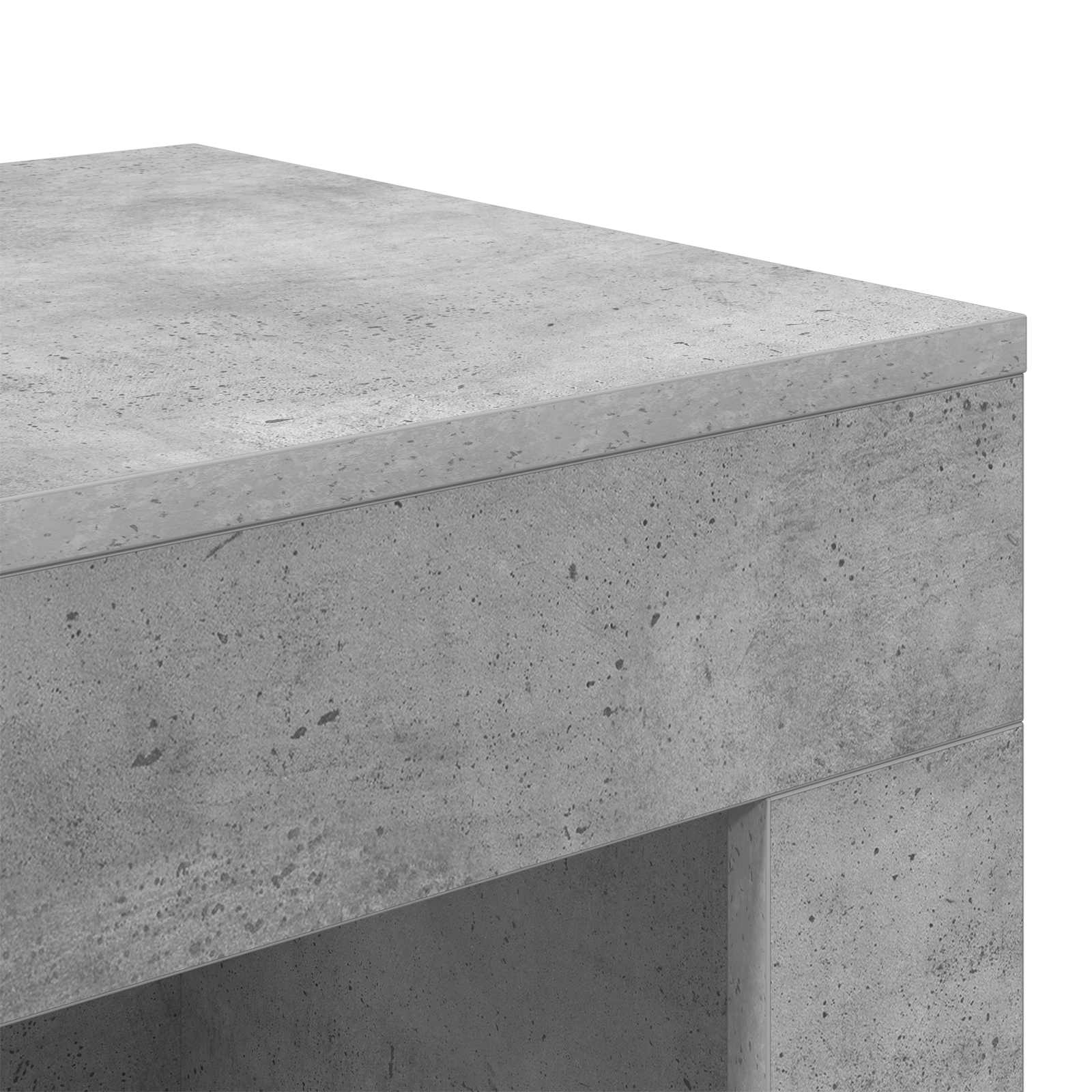Table d'appoint Gris béton 60 x 40 x 65 cm Bois d'ingénierie - XIOS