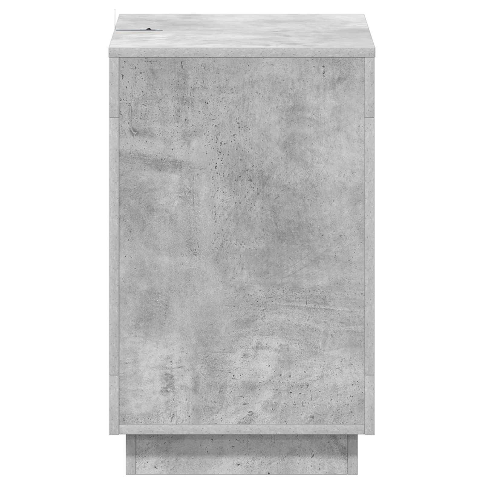 Table d'appoint Gris béton 60 x 40 x 65 cm Bois d'ingénierie - XIOS