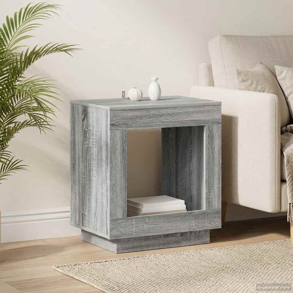 Table d'appoint Sonoma gris 60 x 40 x 65 cm Bois d'ingénierie - XIOS