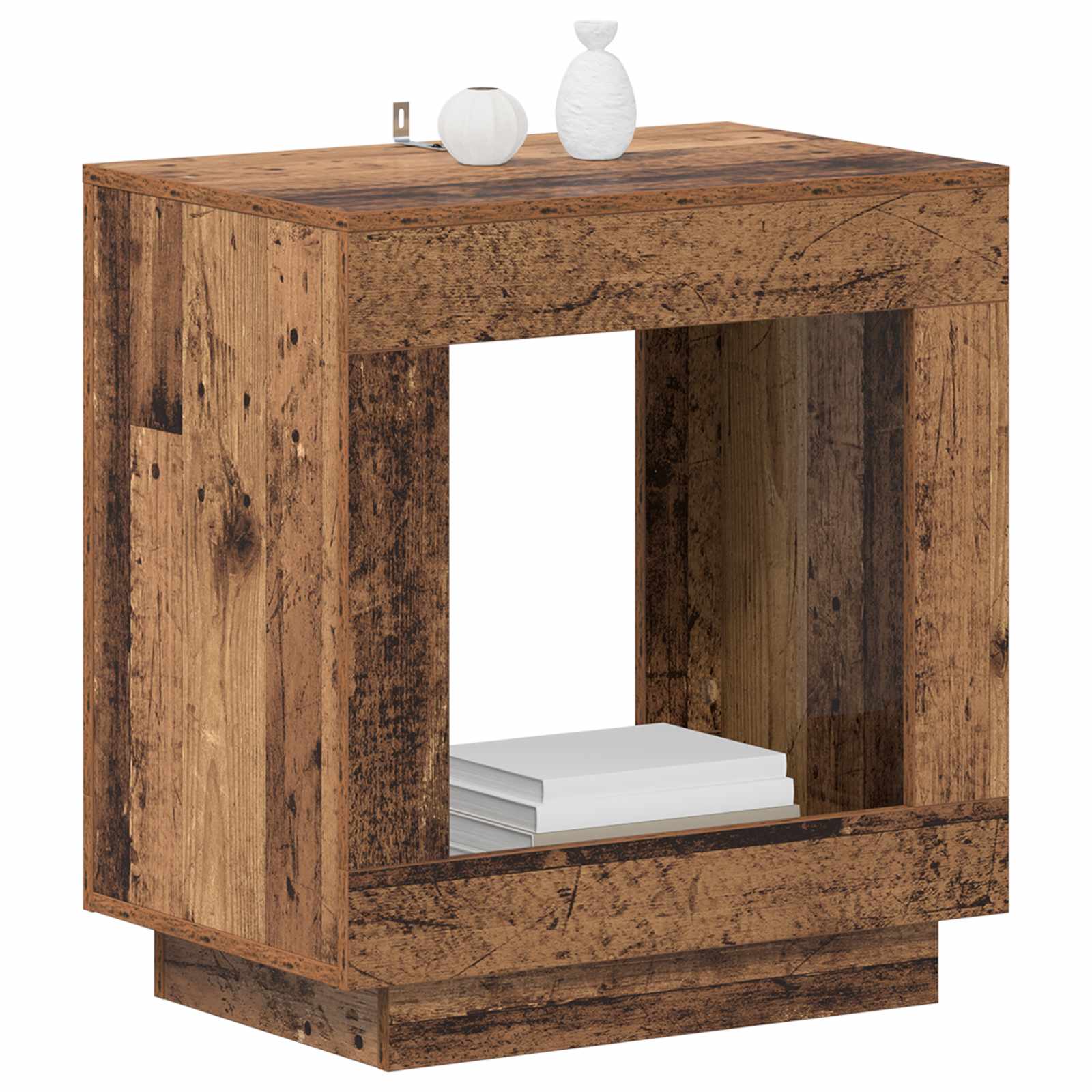 Table d'appoint Bois ancien 60 x 40 x 65 cm Bois d'ingénierie - XIOS