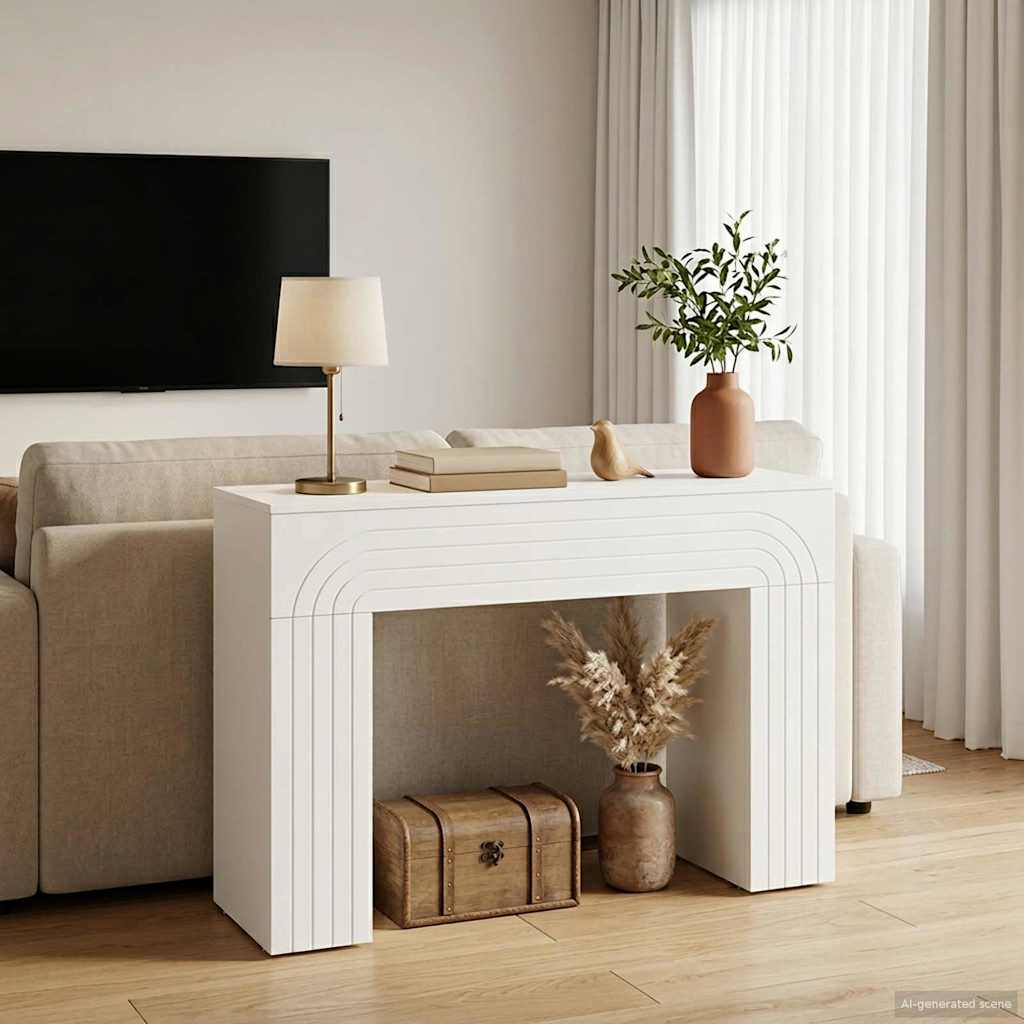 Table basse Blanc 102 x 35 x 75 cm Bois d'ingénierie - XIOS