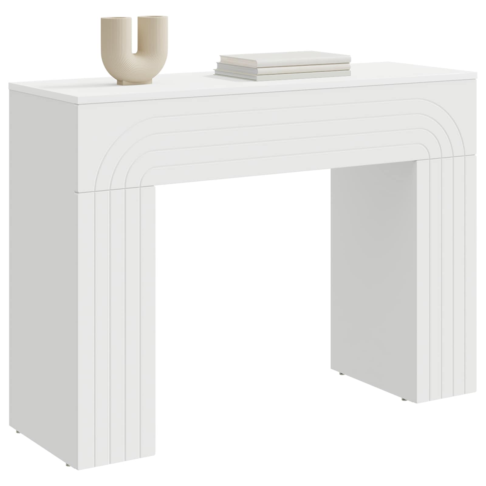 Table basse Blanc 102 x 35 x 75 cm Bois d'ingénierie - XIOS