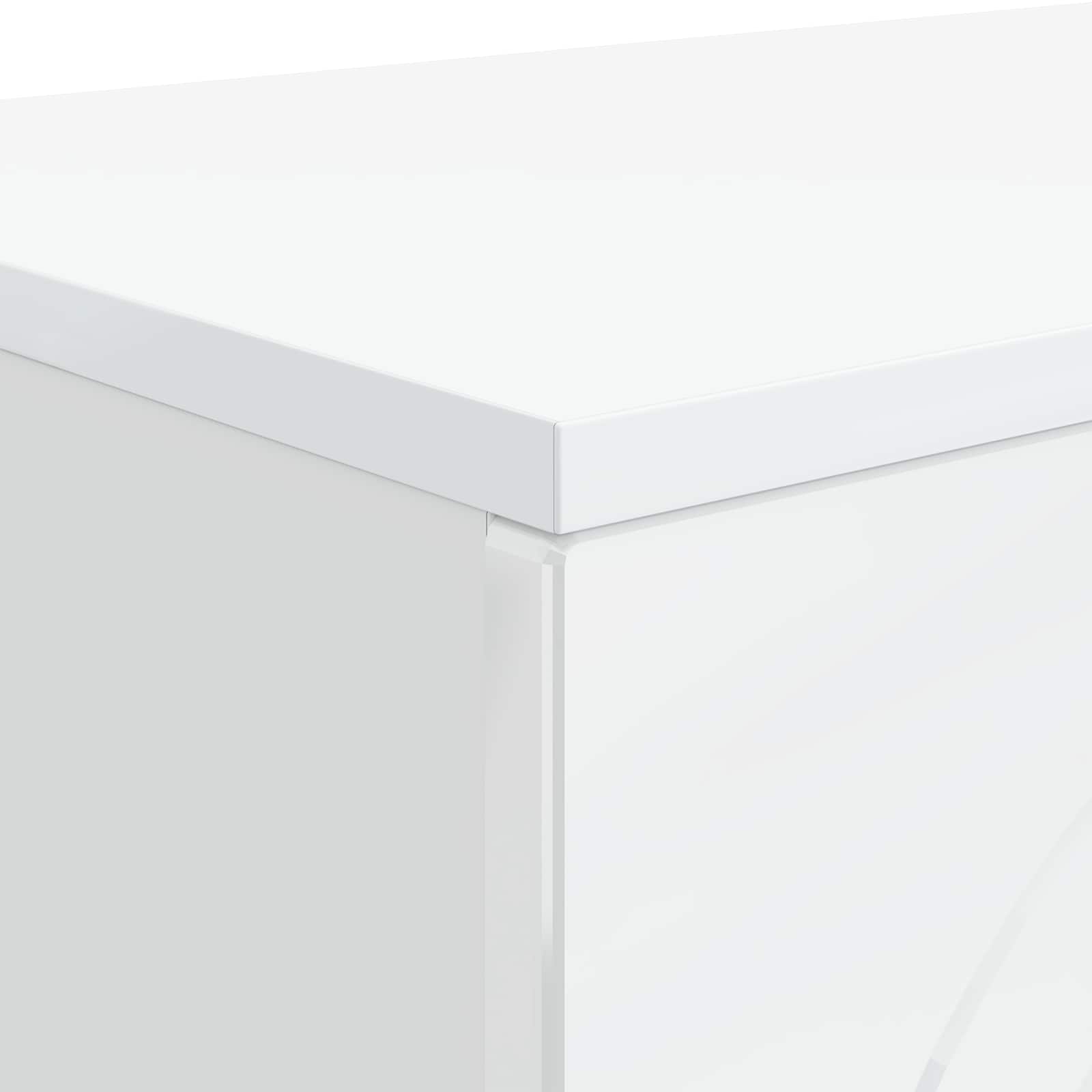 Table basse Blanc brillant 102 x 35 x 75 cm Bois d'ingénierie - XIOS